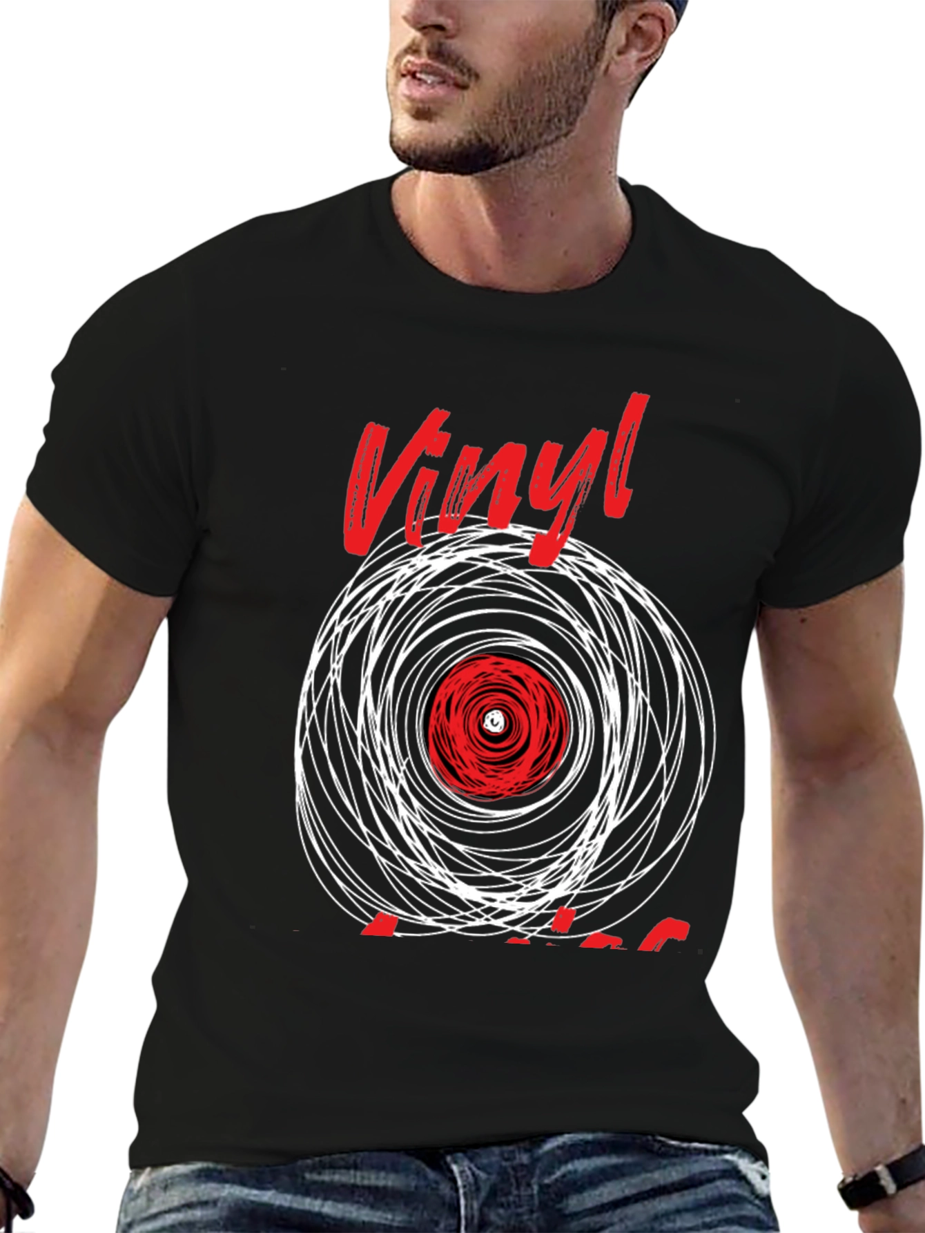 Vinyl Record Graphic T-Shirt - Music Lover Tee