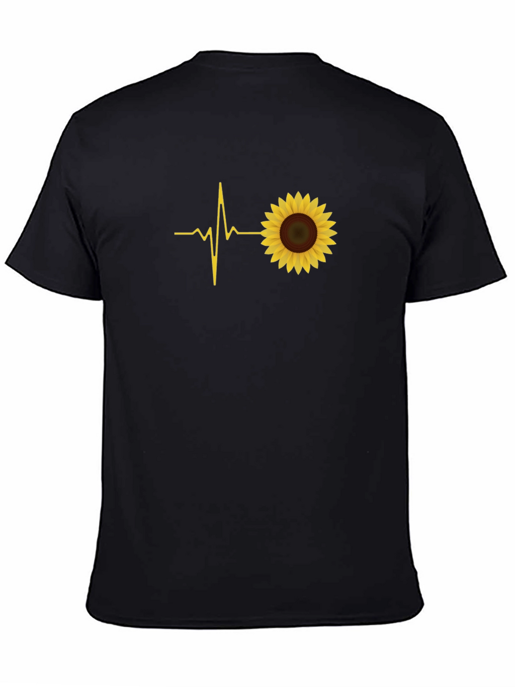 Sunflower Heartbeat Black Graphic Tee