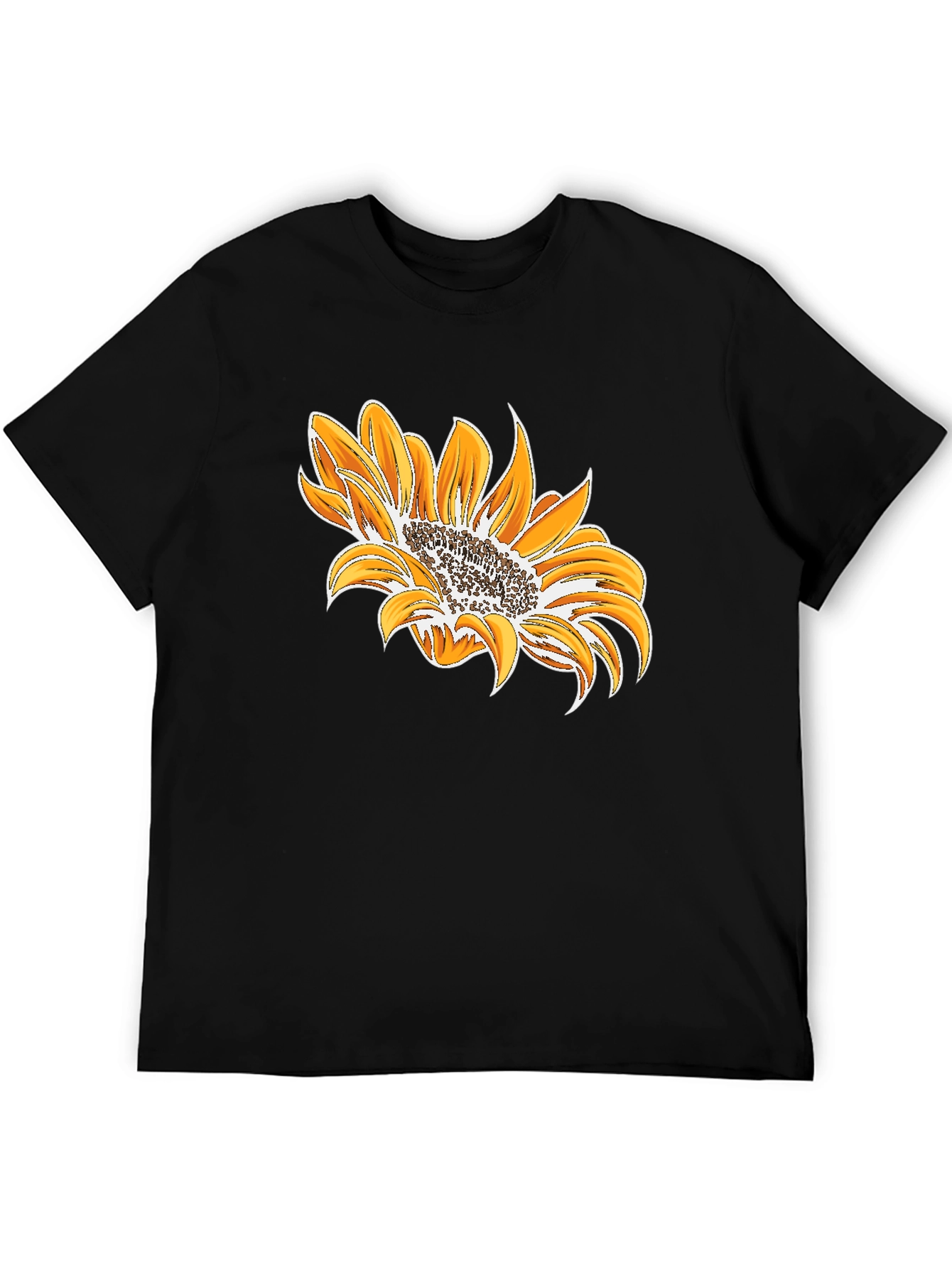 Sunflower Graphic T-Shirt - Bold Black Tee