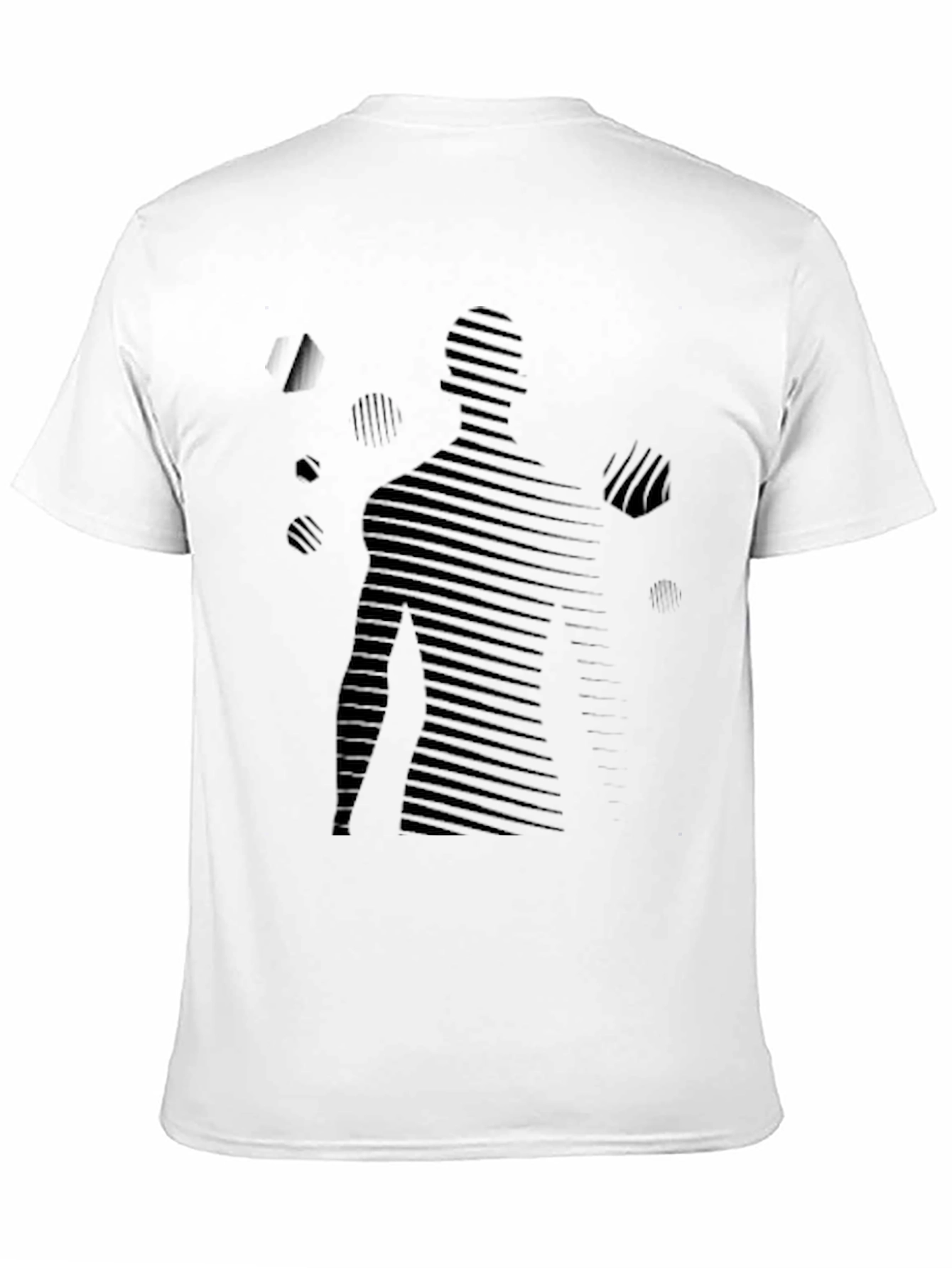 Abstract Silhouette Graphic Print Black T-Shirt