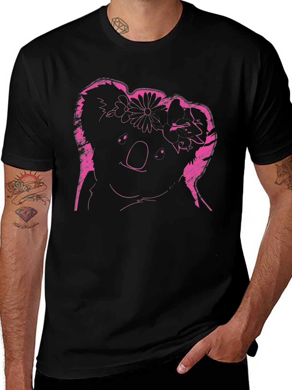 Koala Flower Crown Graphic Tee - Unique Design