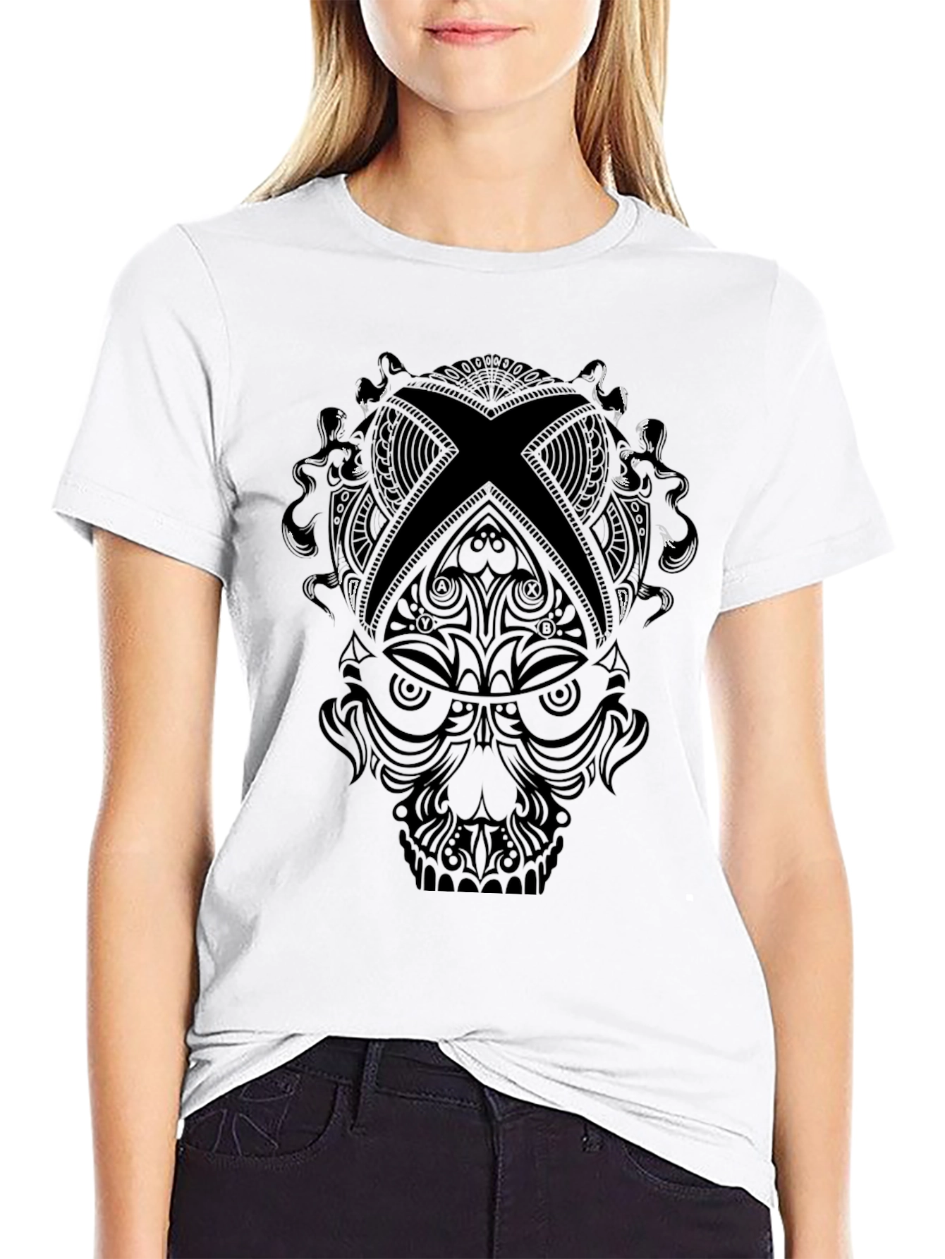 Skull Xbox Logo Black T-Shirt