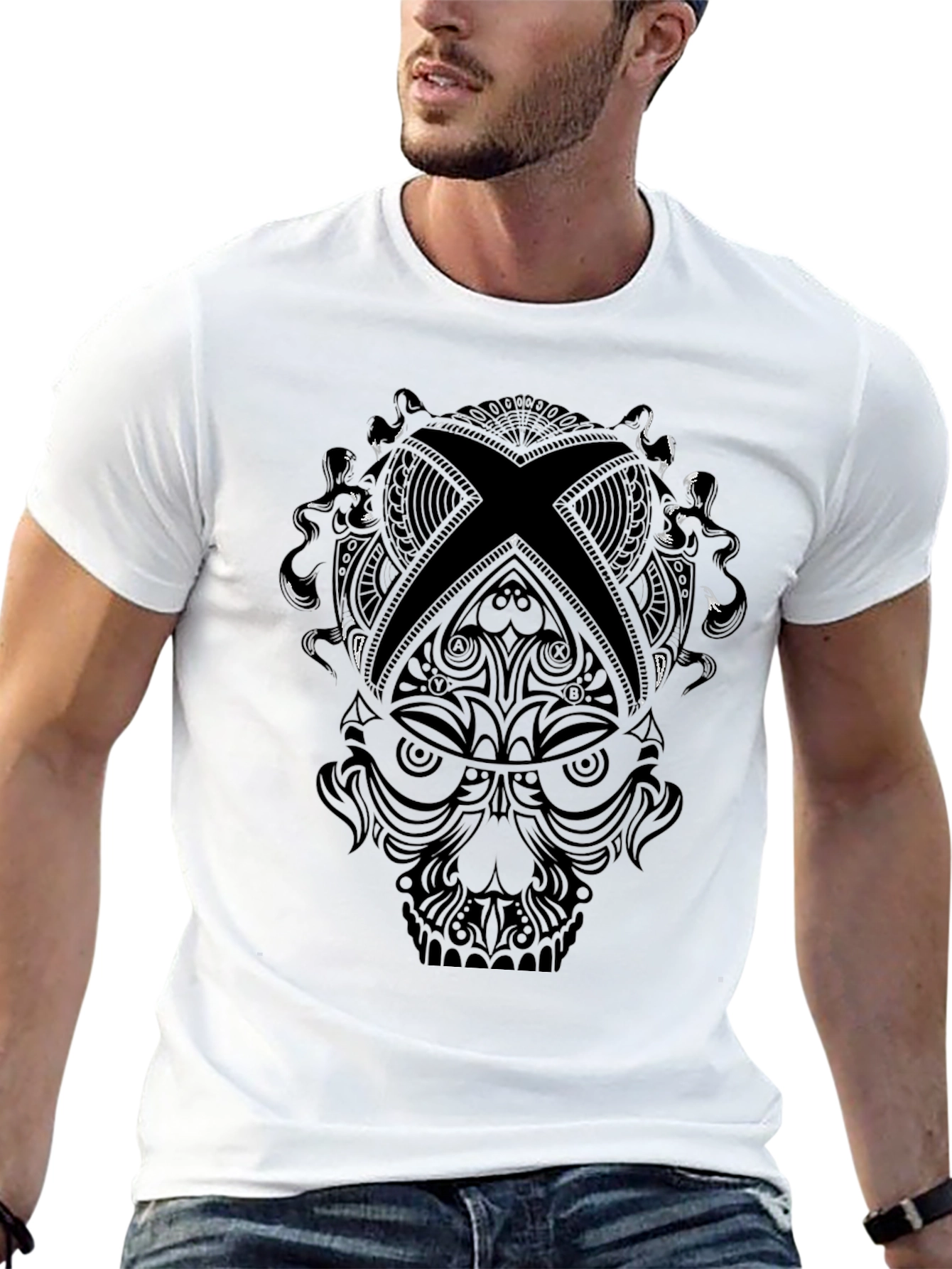 Skull Xbox Logo Black T-Shirt