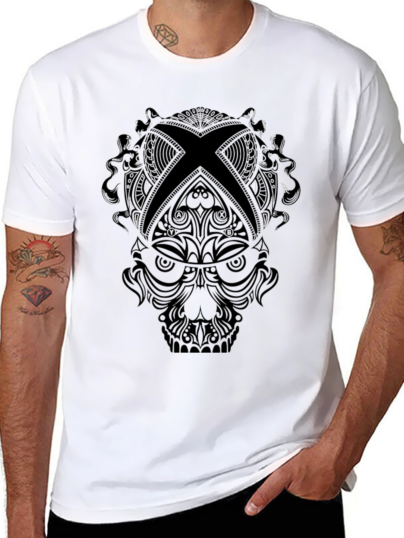 Skull Xbox Logo Black T-Shirt
