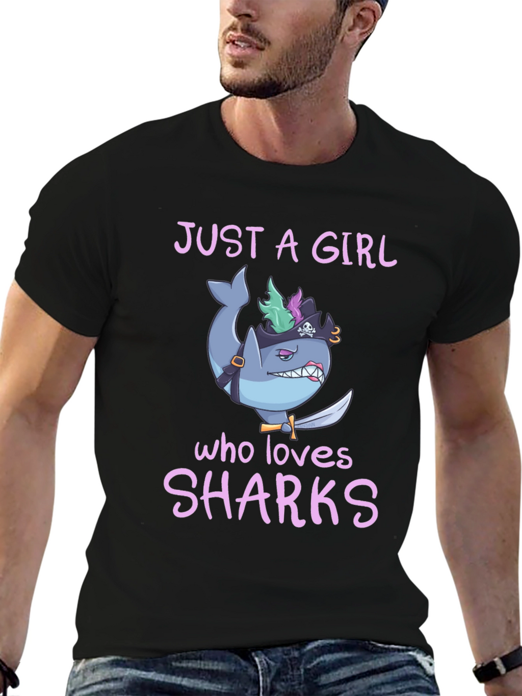 Just a Girl Who Loves Sharks T-Shirt