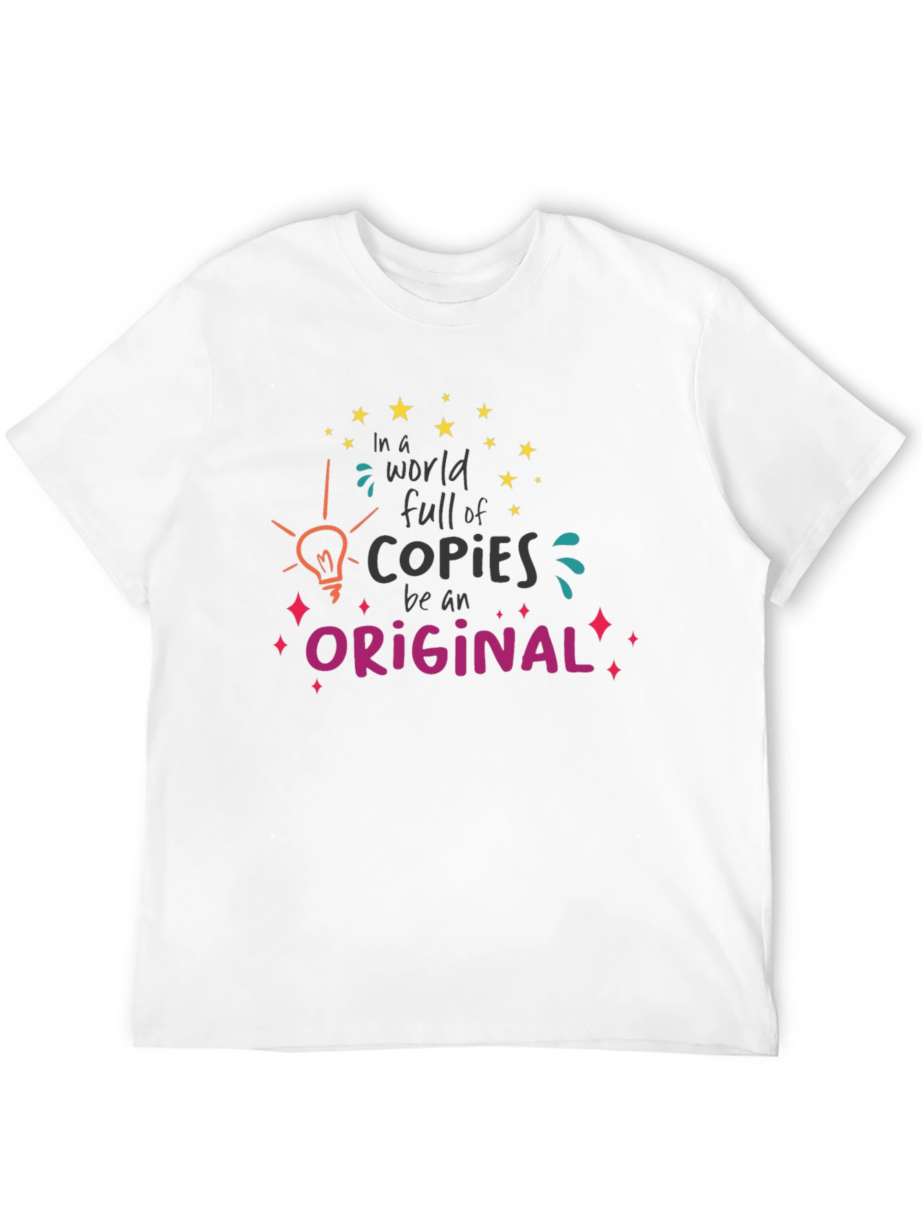 Original Graphic Tee: Black Cotton Blend