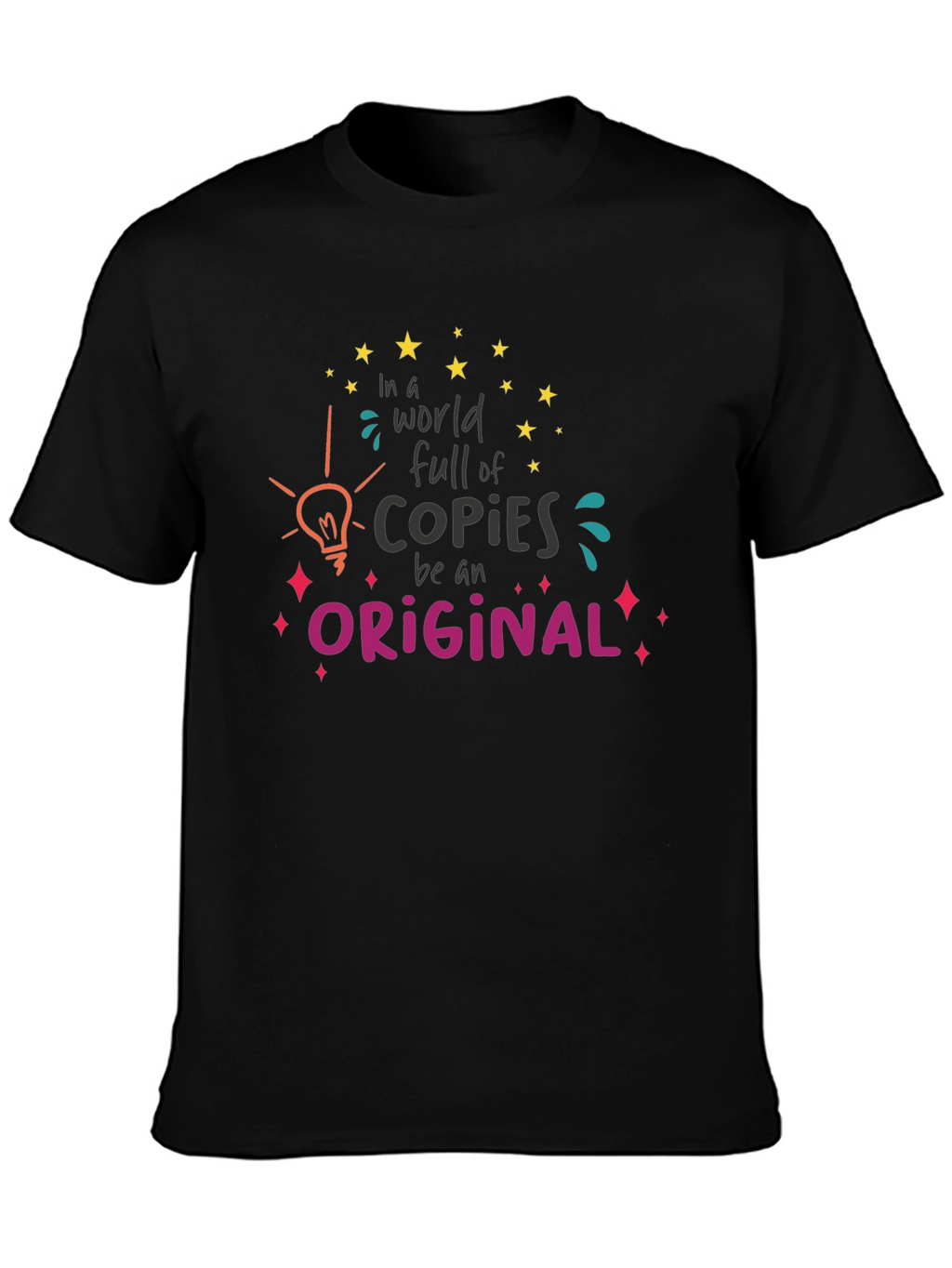 Original Graphic Tee: Black Cotton Blend