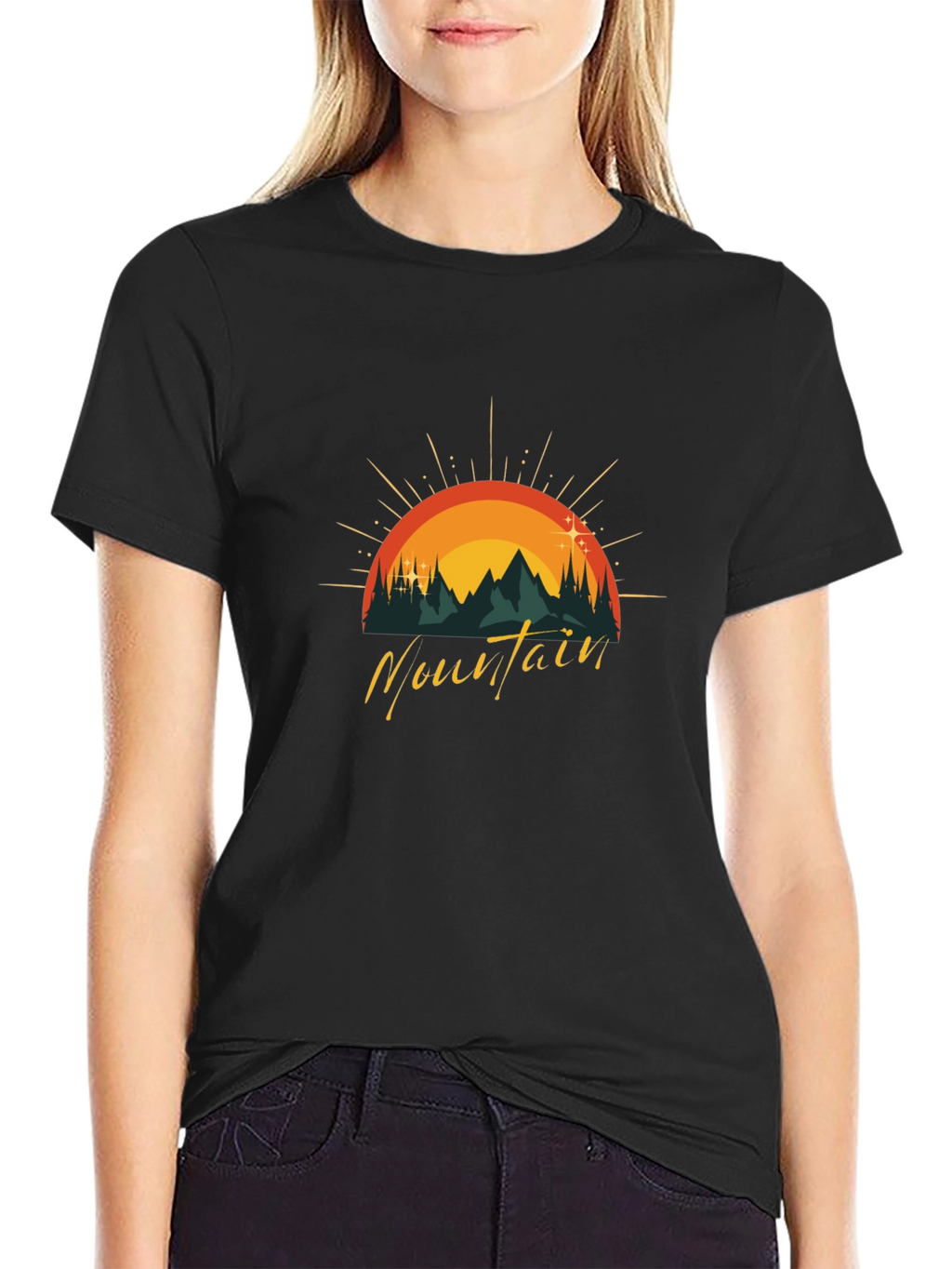 Mountain Graphic Tee - Black