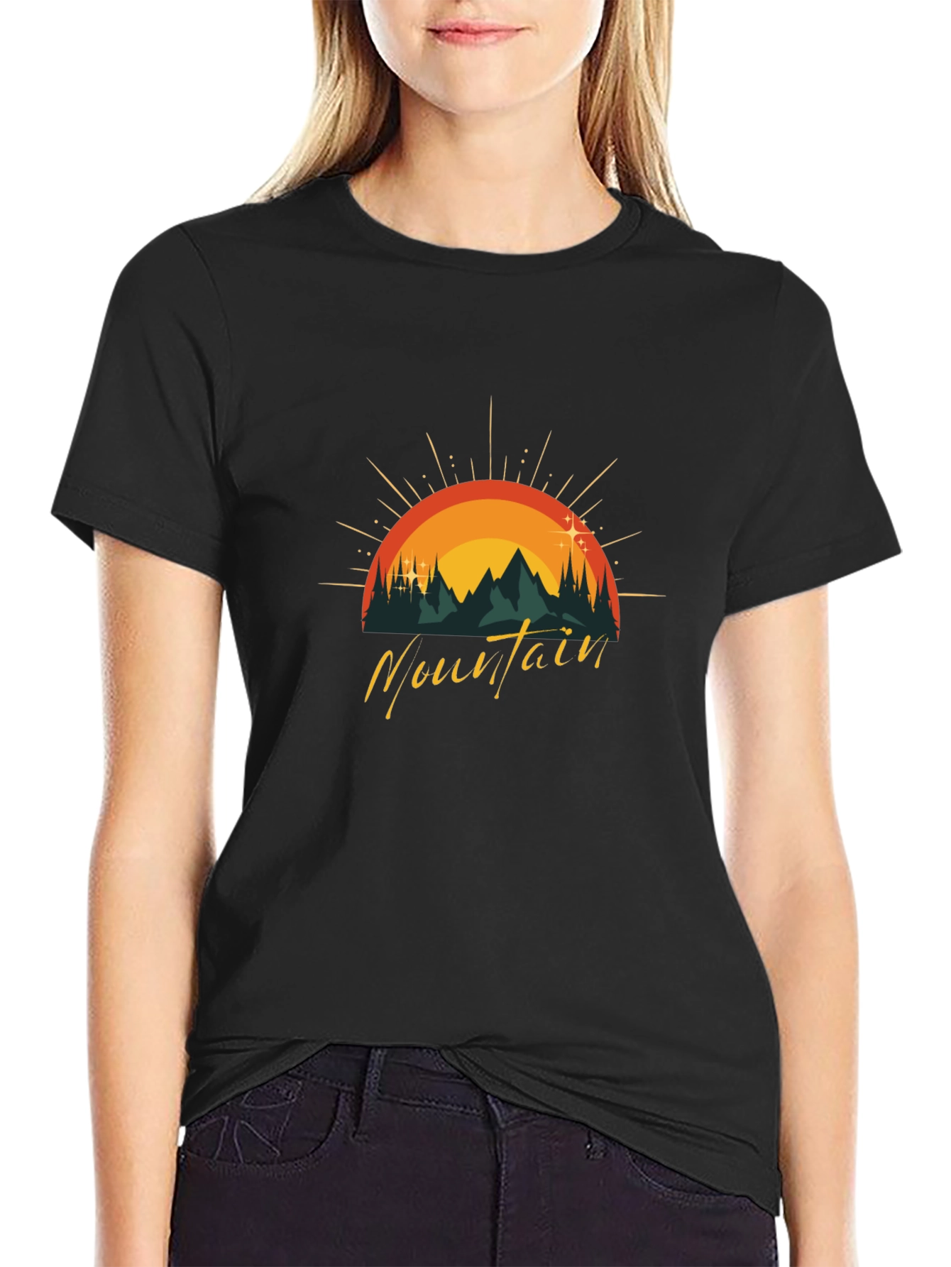 Mountain Graphic Tee - Black