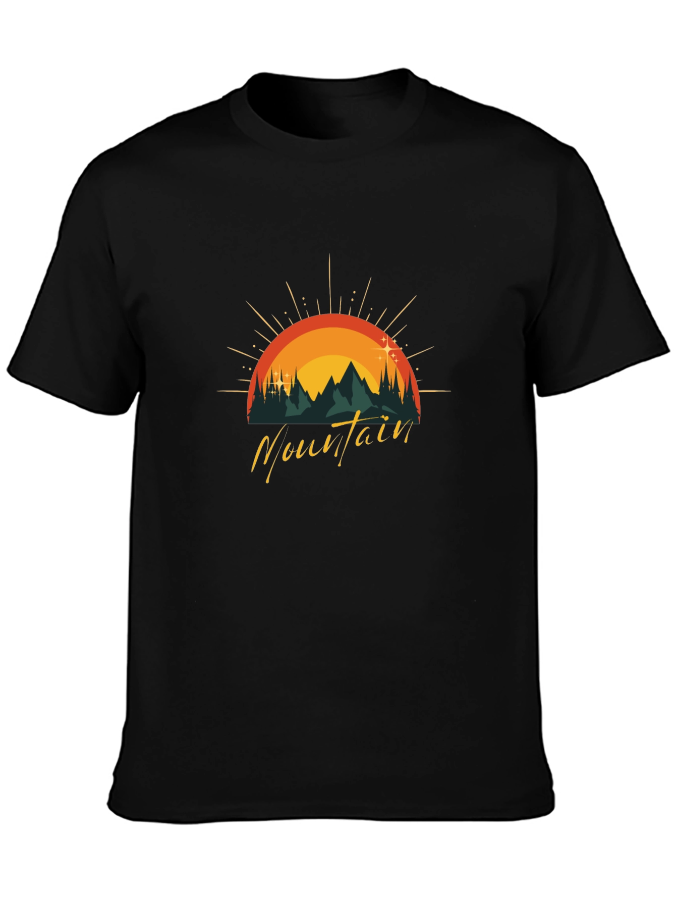 Mountain Graphic Tee - Black