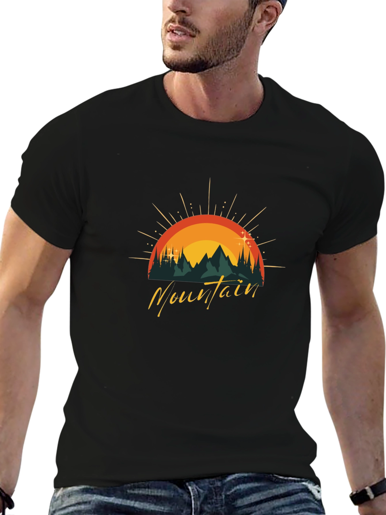 Mountain Graphic Tee - Black
