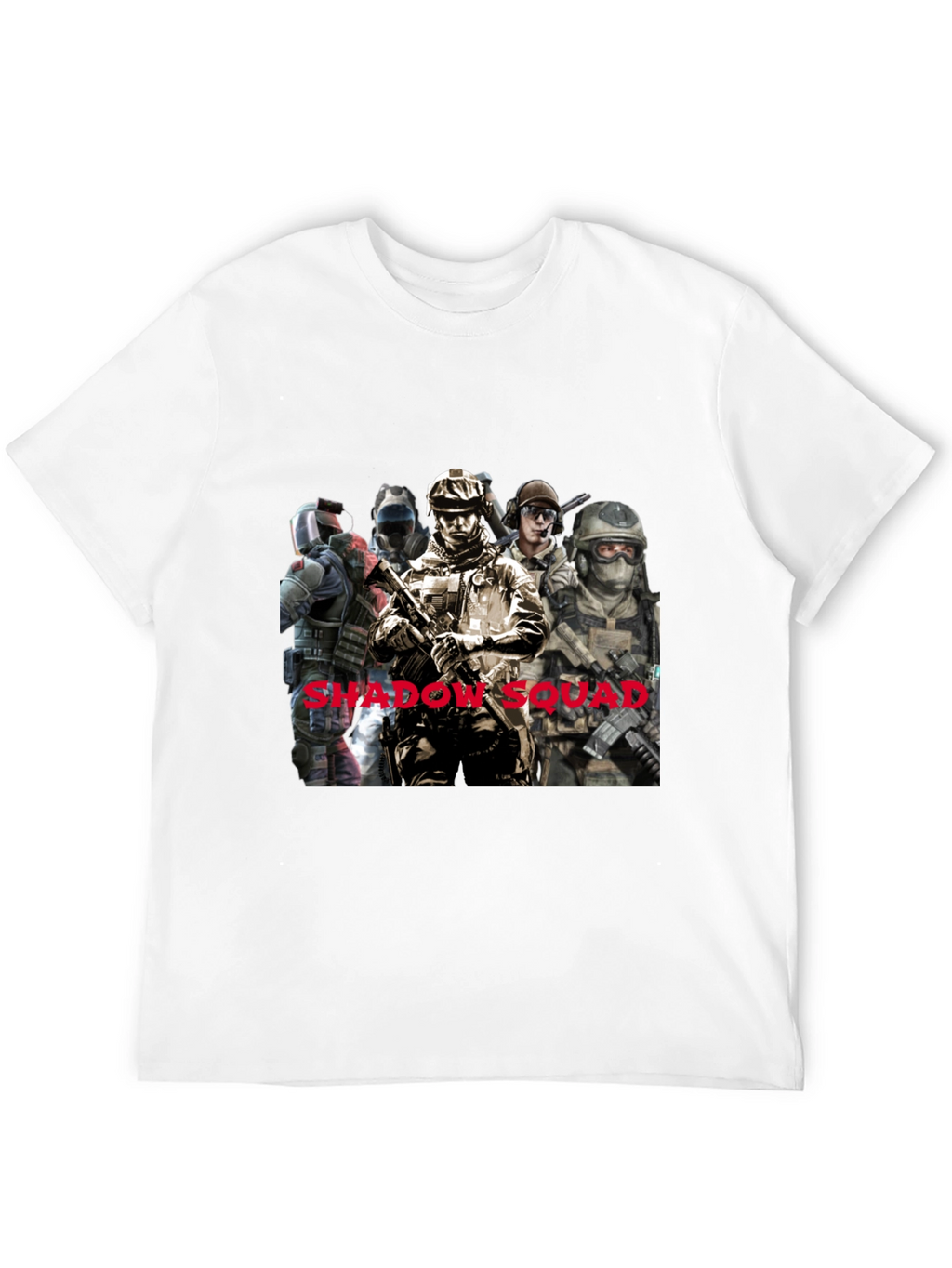 Shadow Squad Graphic T-Shirt Black Cotton Tee