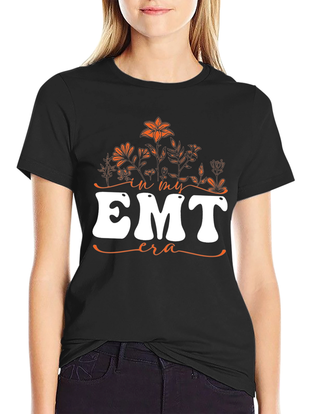 In My EMT Era T-Shirt - Floral Design