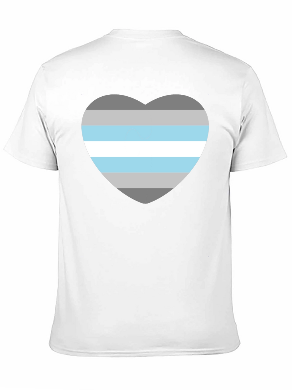 Demigender Pride Heart T-Shirt - Unisex Black Tee