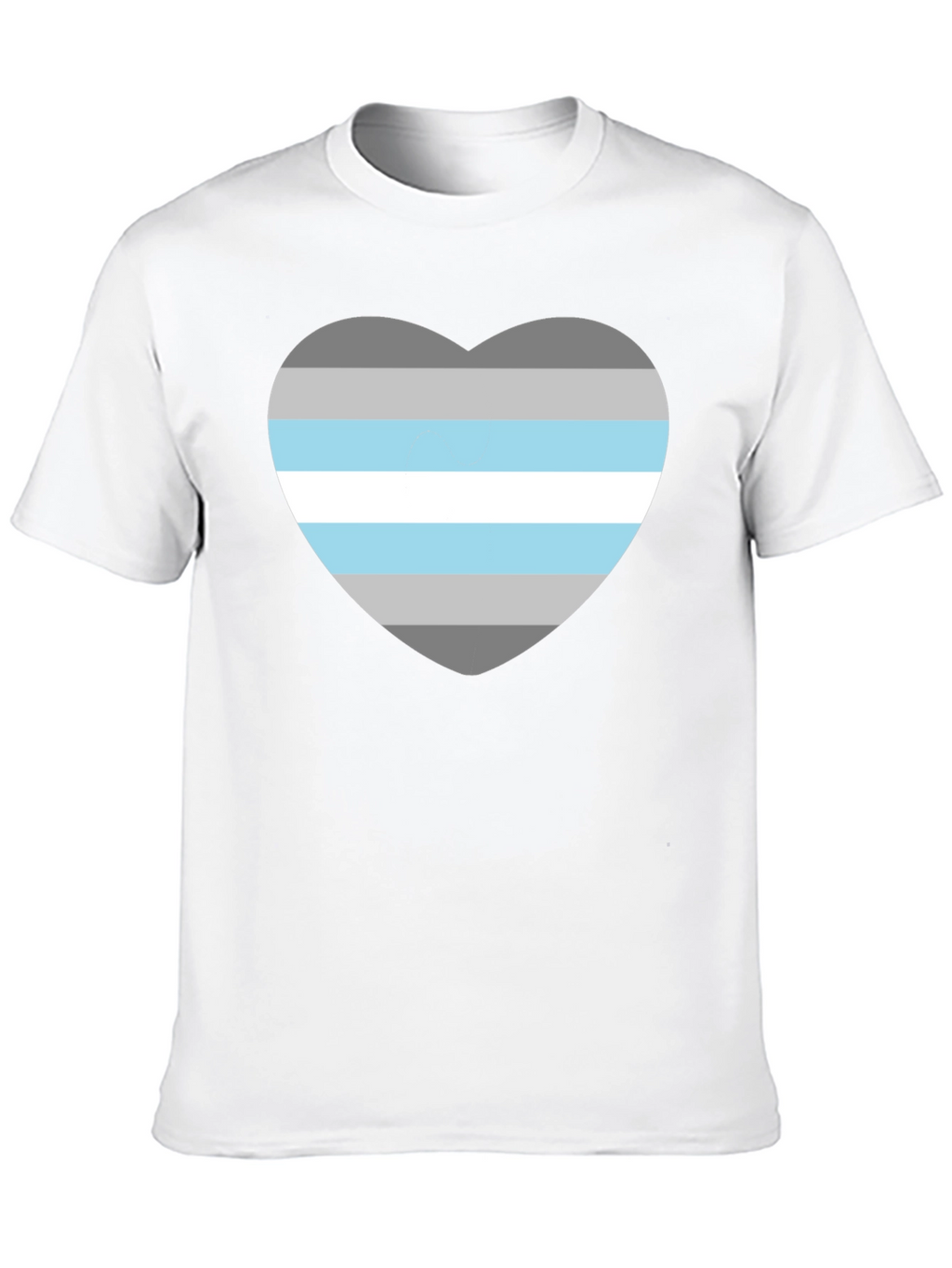 Demigender Pride Heart T-Shirt - Unisex Black Tee
