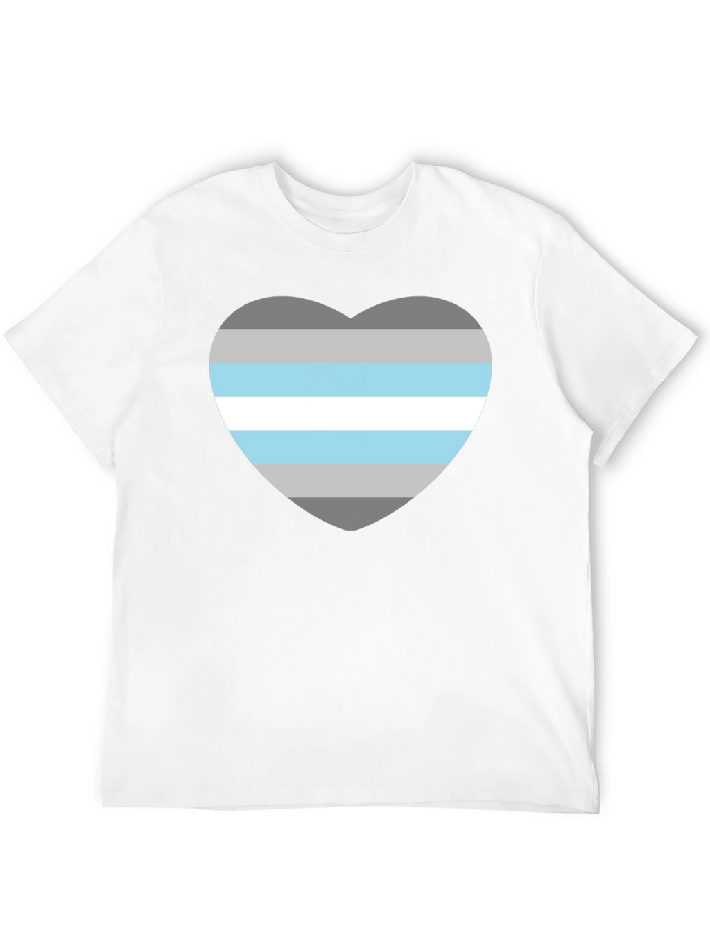 Demigender Pride Heart T-Shirt - Unisex Black Tee