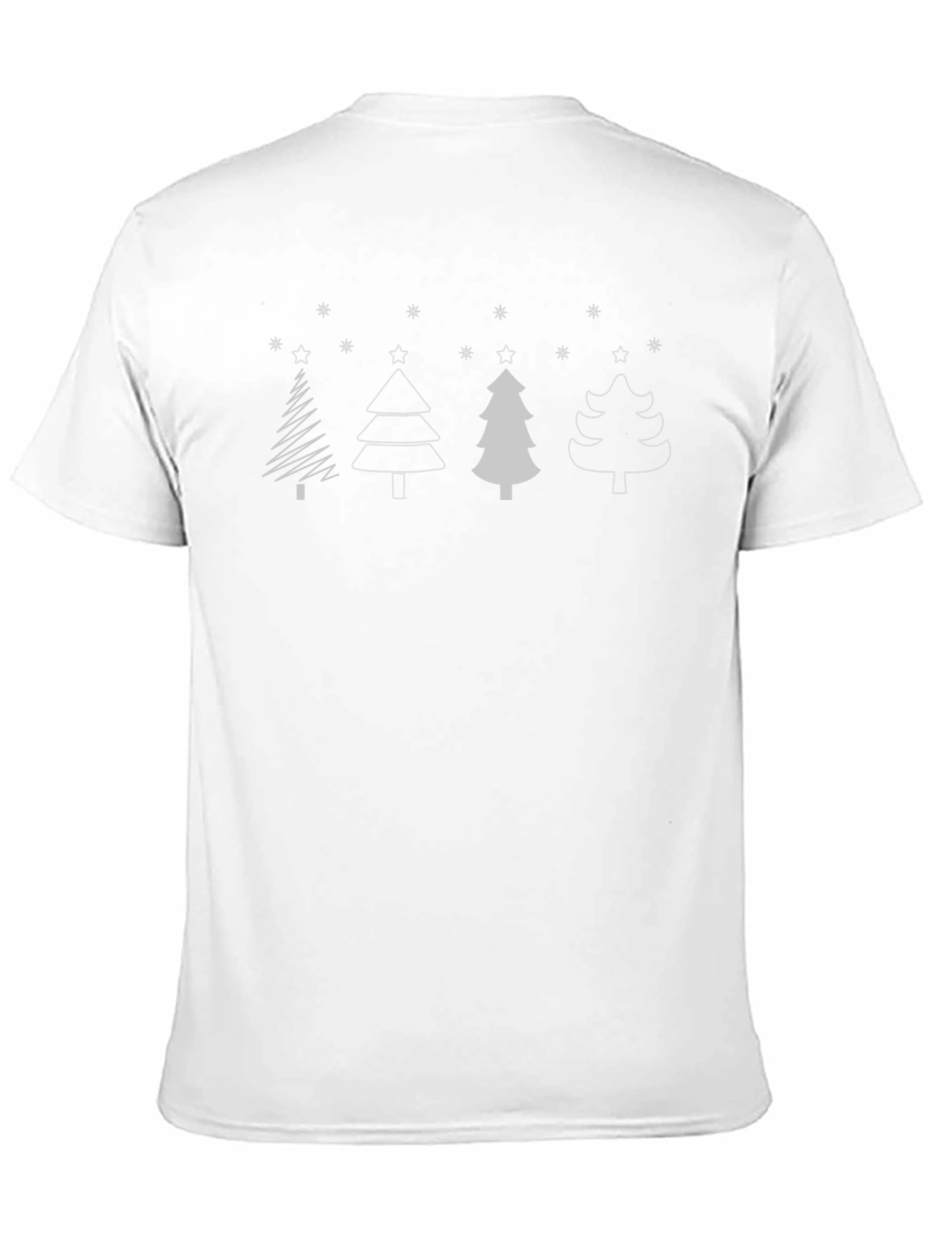 Festive Christmas Tree Graphic Tee - Black