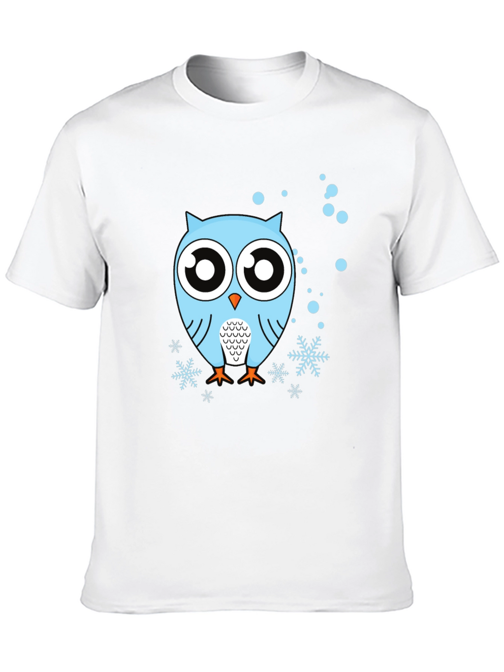 Owl Graphic Tee - Black Crew Neck Cotton Shirt