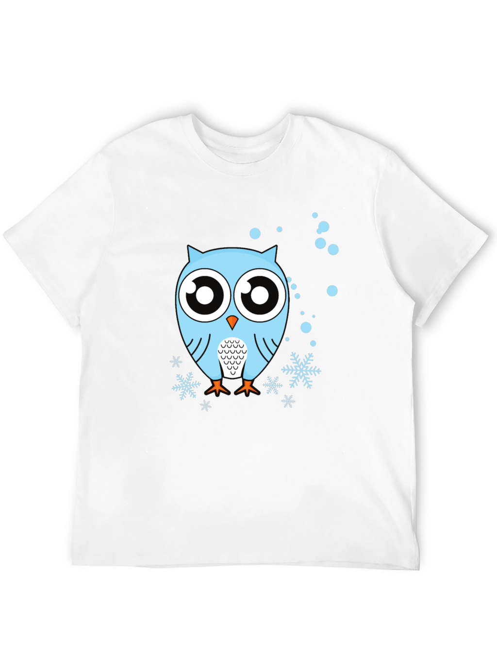 Owl Graphic Tee - Black Crew Neck Cotton Shirt