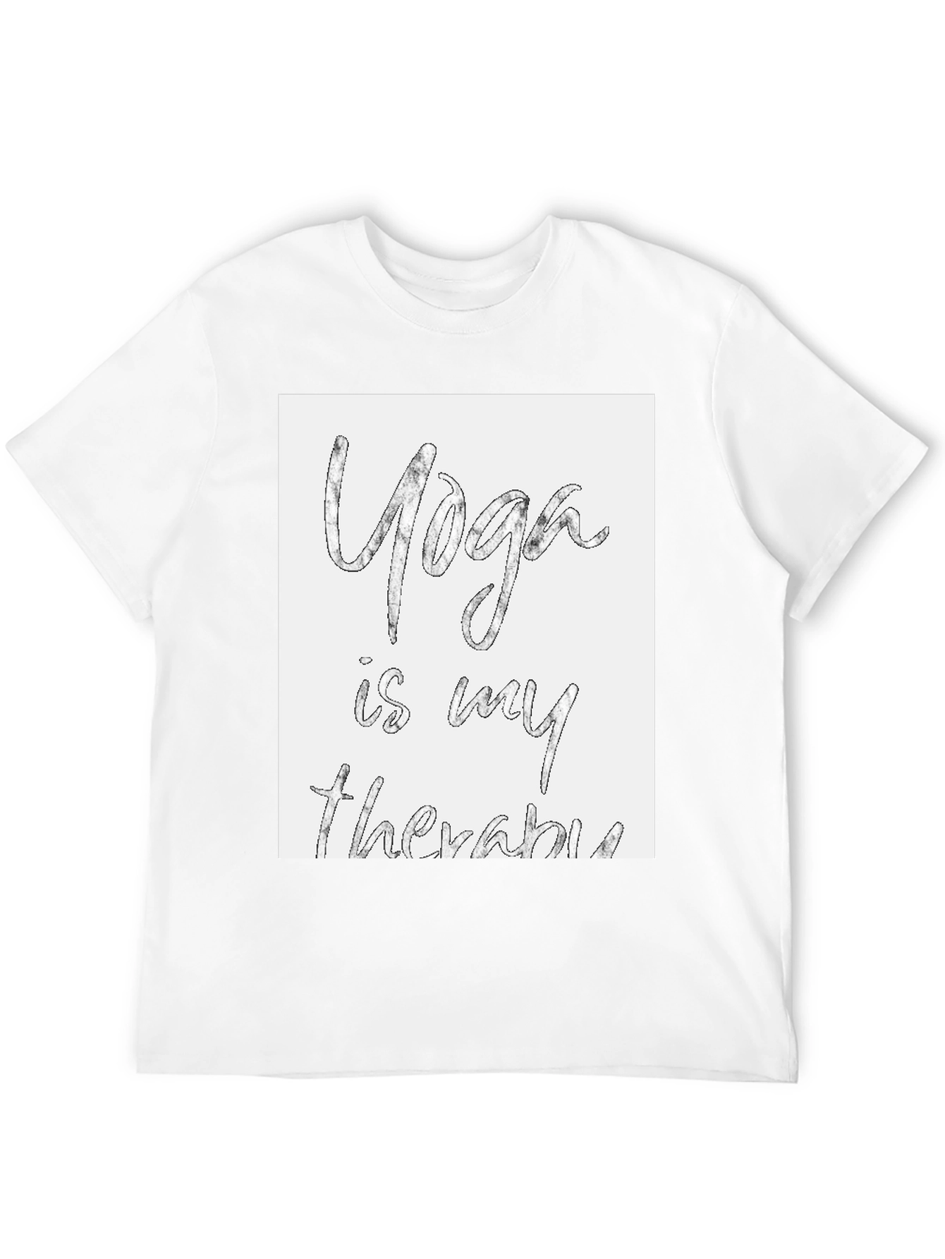 Yoga is My Therapy Graphic Tee - Black Cotton T-Shirt