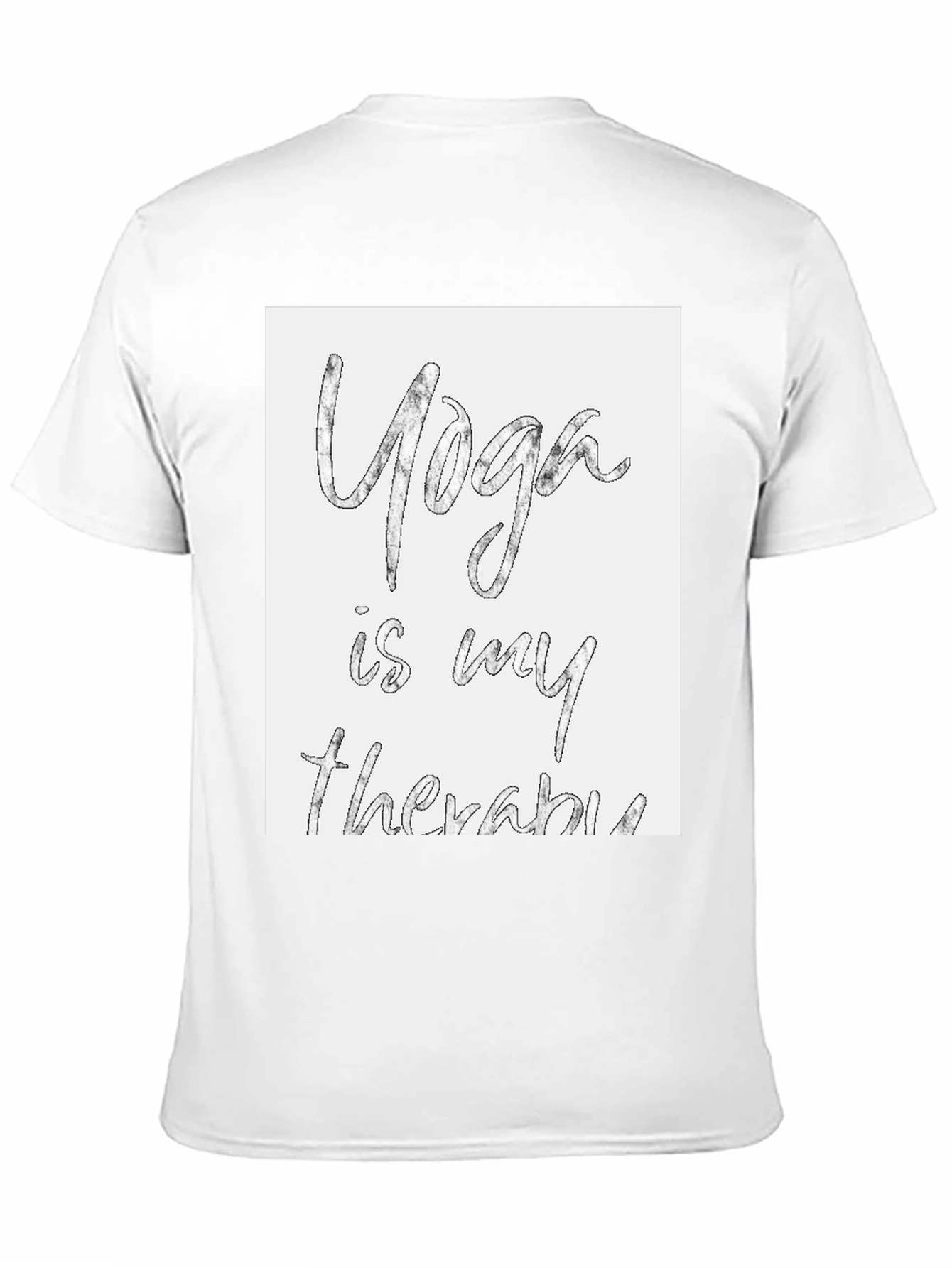 Yoga is My Therapy Graphic Tee - Black Cotton T-Shirt