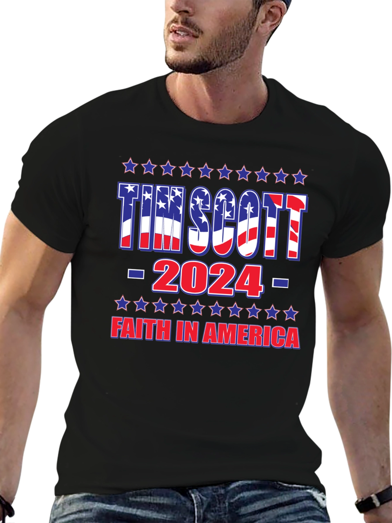 Tim Scott 2024 Patriotic Graphic Tee