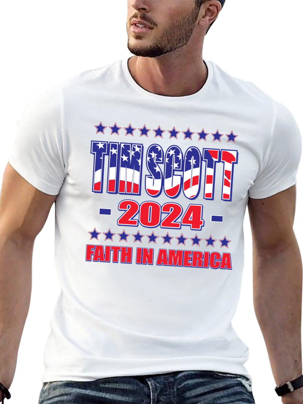 Tim Scott 2024 Patriotic Graphic Tee