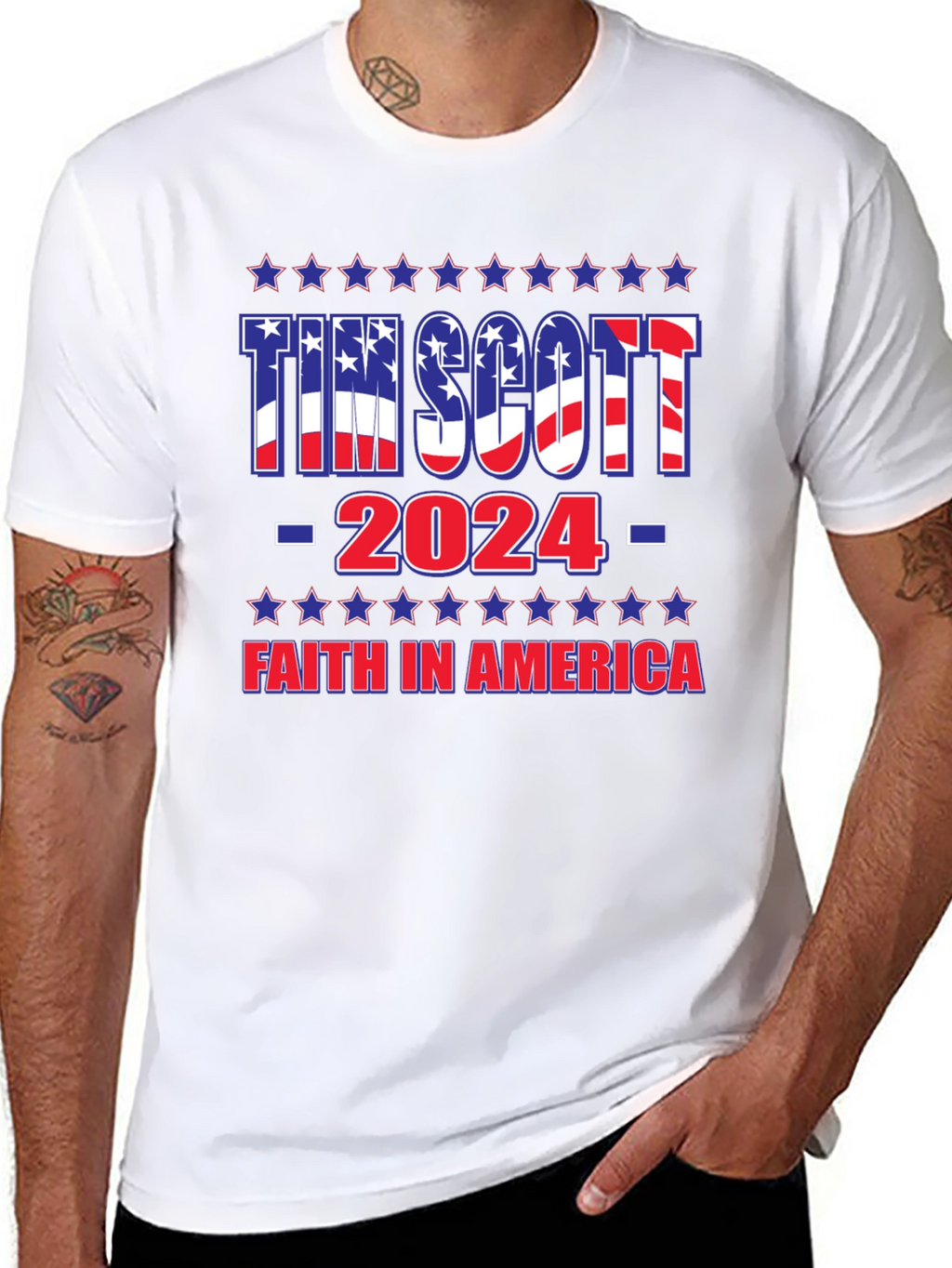 Tim Scott 2024 Patriotic Graphic Tee