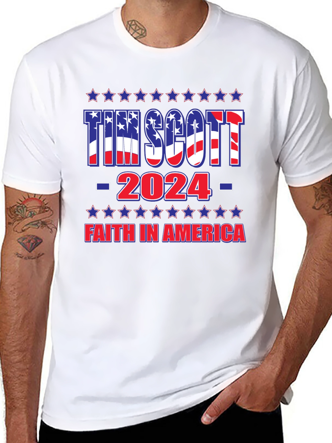 Tim Scott 2024 Patriotic Graphic Tee