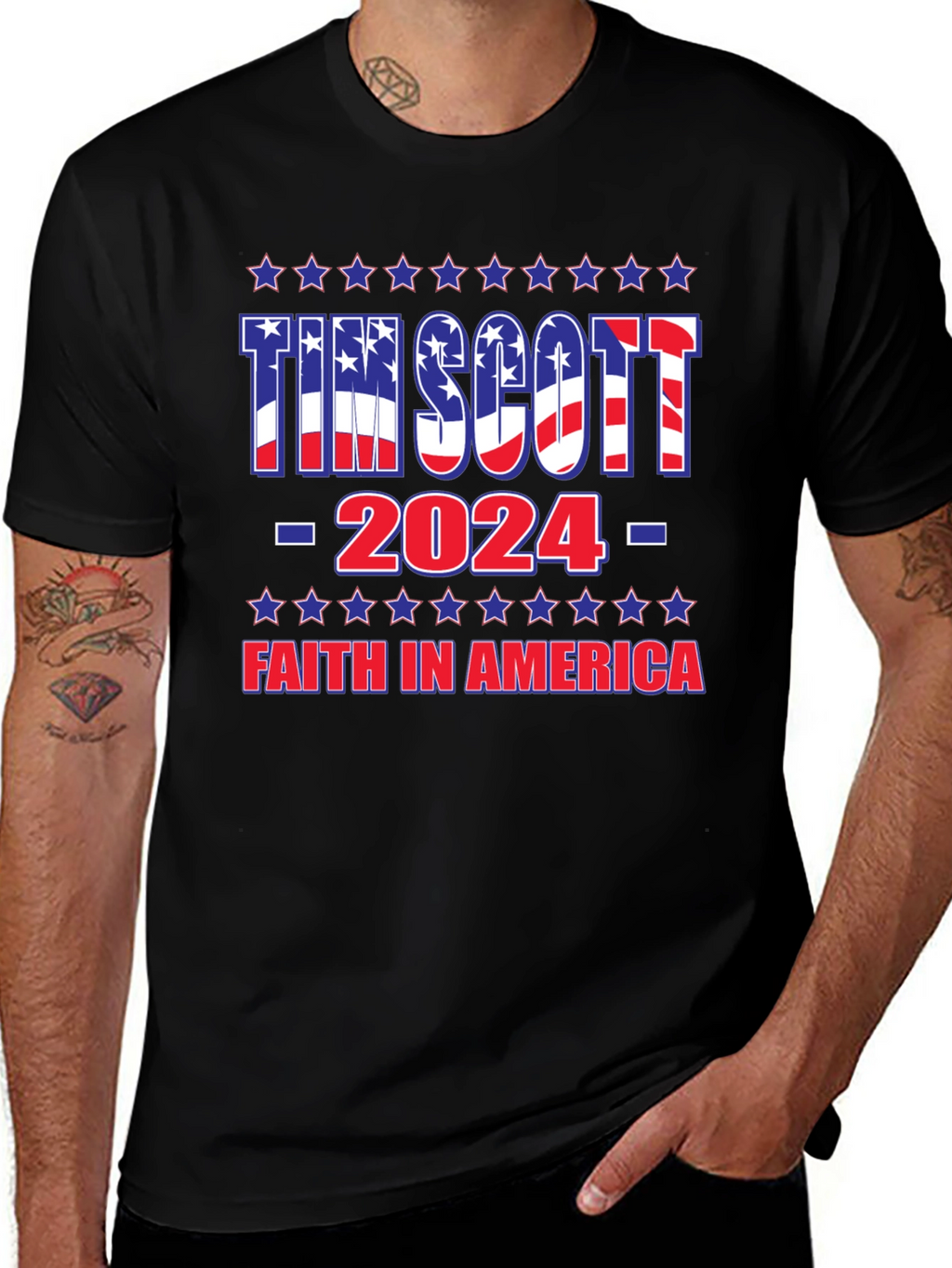 Tim Scott 2024 Patriotic Graphic Tee