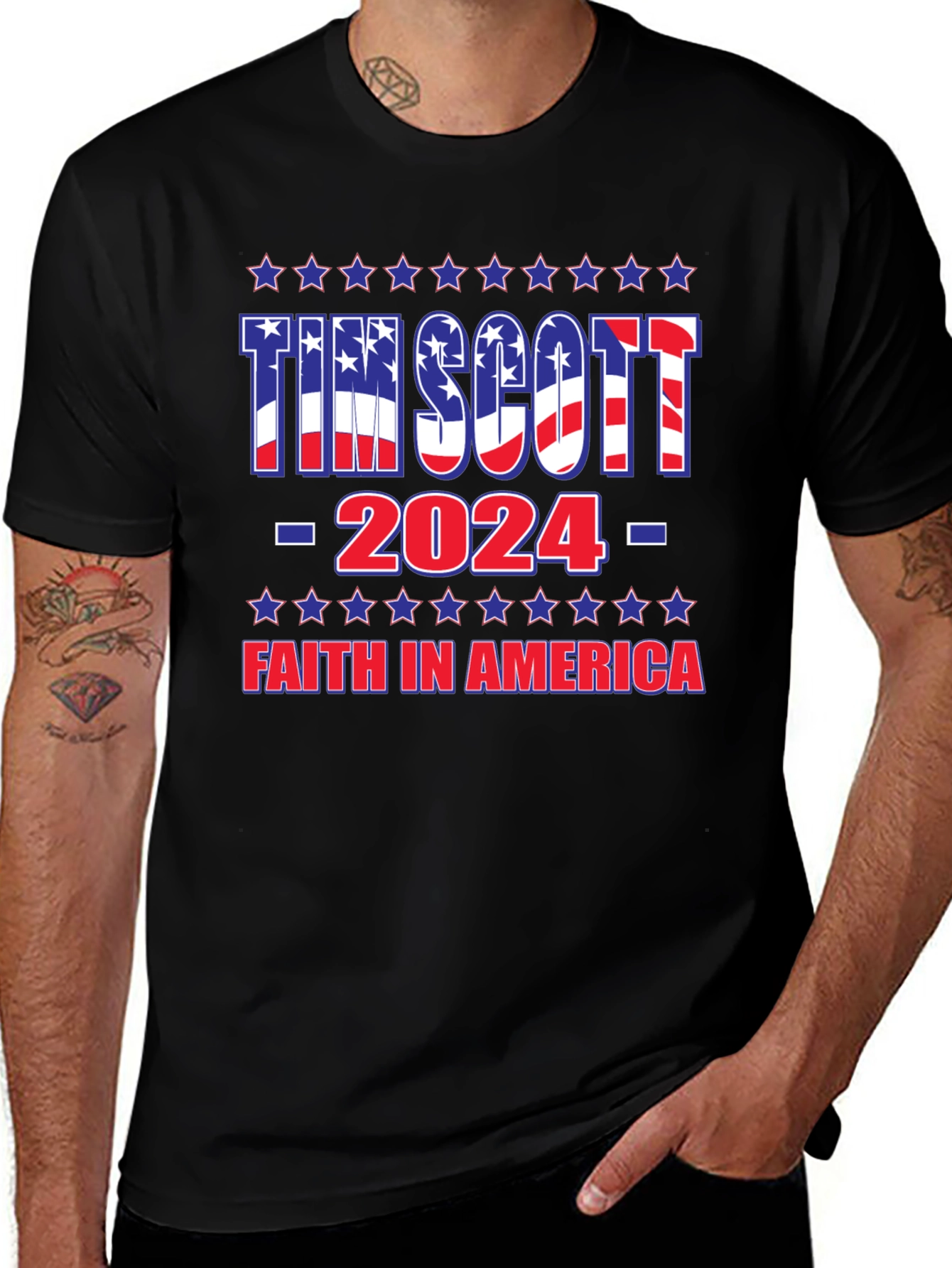 Tim Scott 2024 Patriotic Graphic Tee