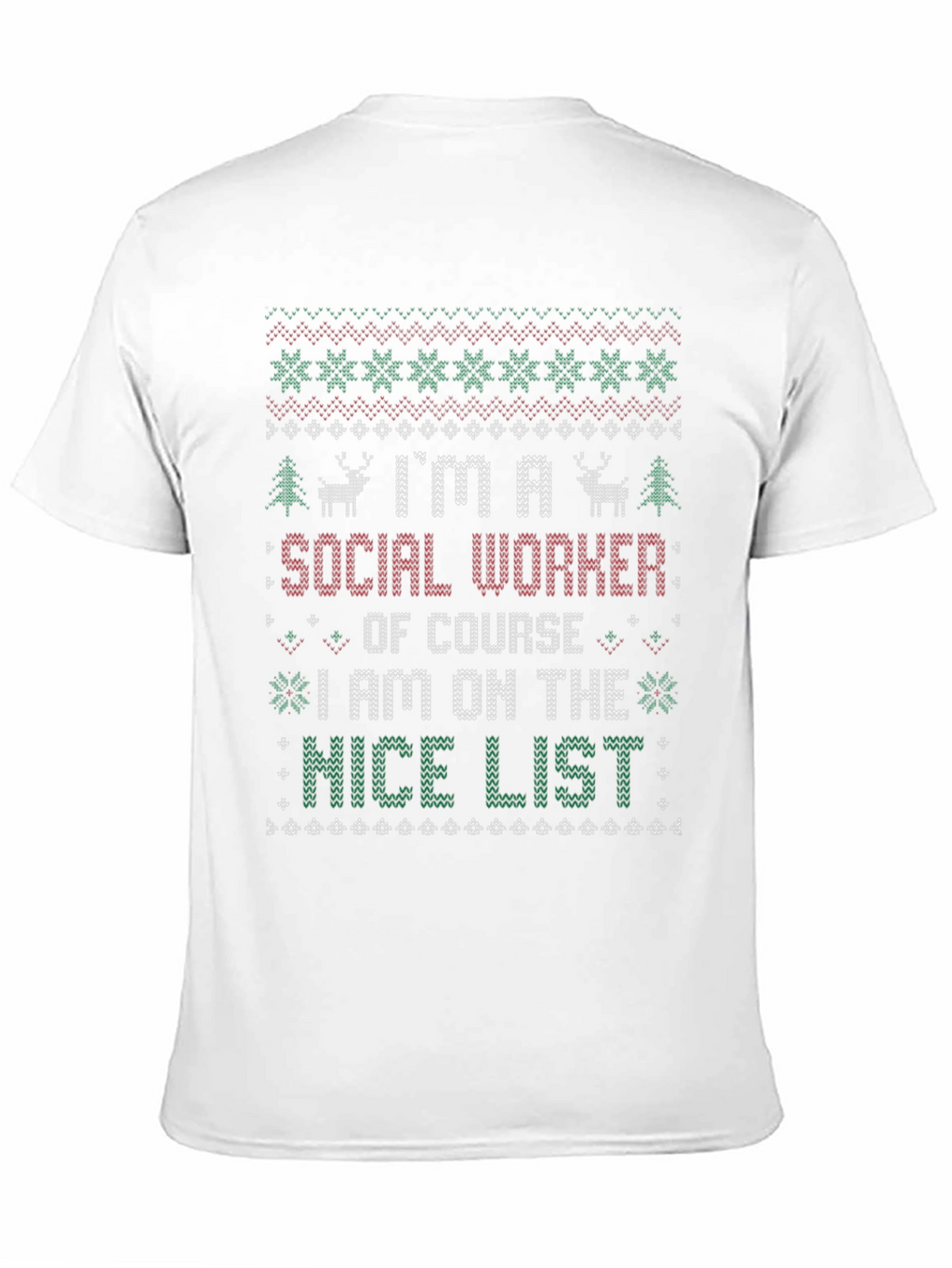Social Worker Ugly Christmas Sweater T-Shirt