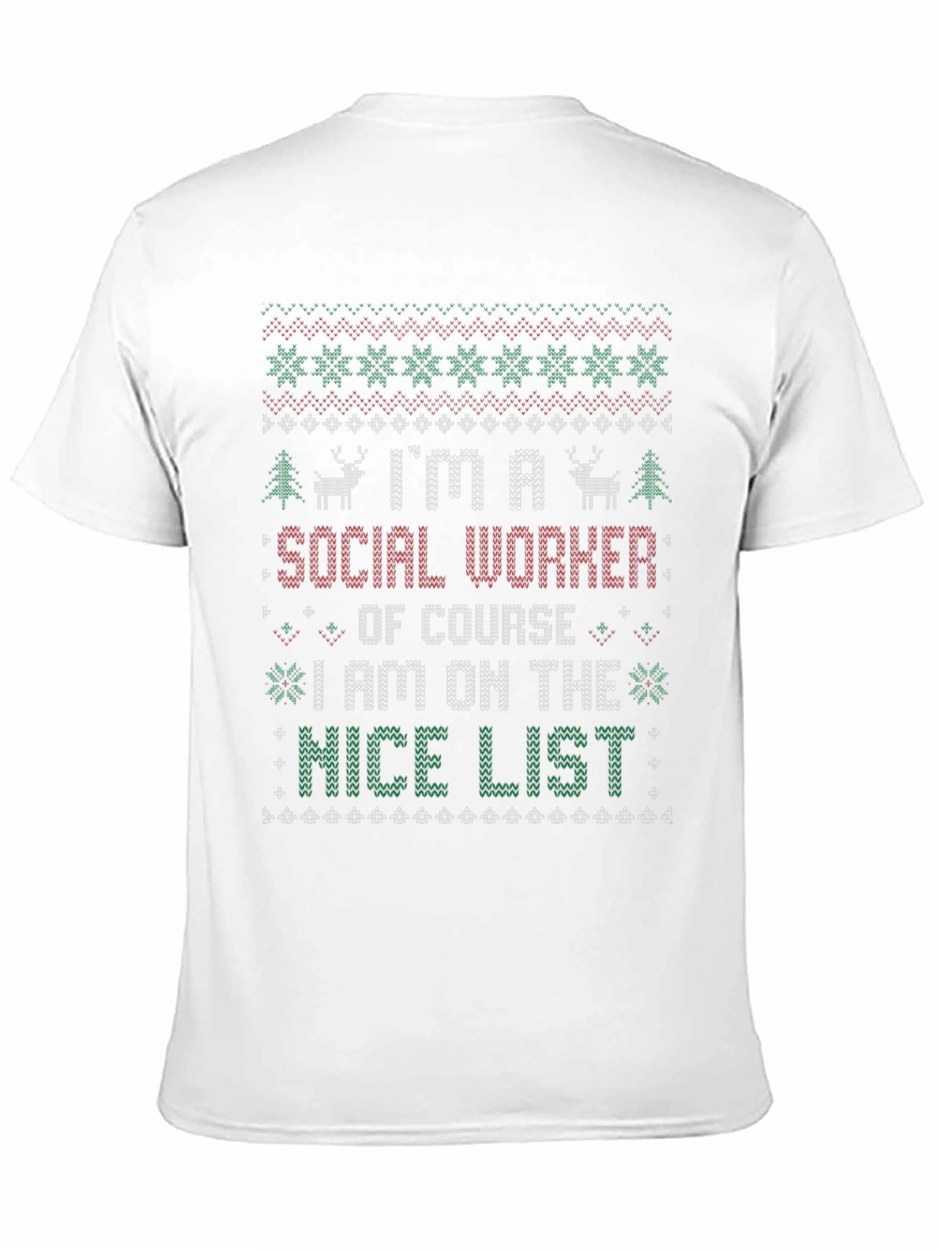 Social Worker Ugly Christmas Sweater T-Shirt