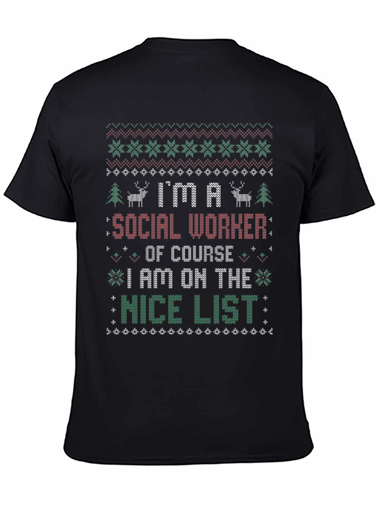 Social Worker Ugly Christmas Sweater T-Shirt