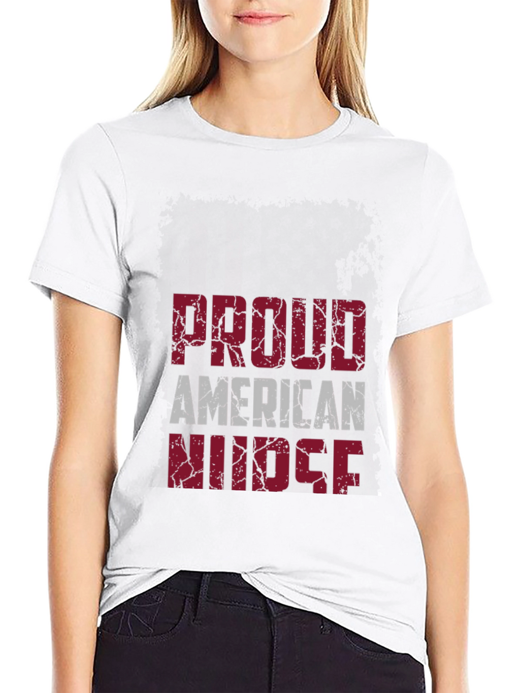 Proud American Nurse Graphic T-Shirt