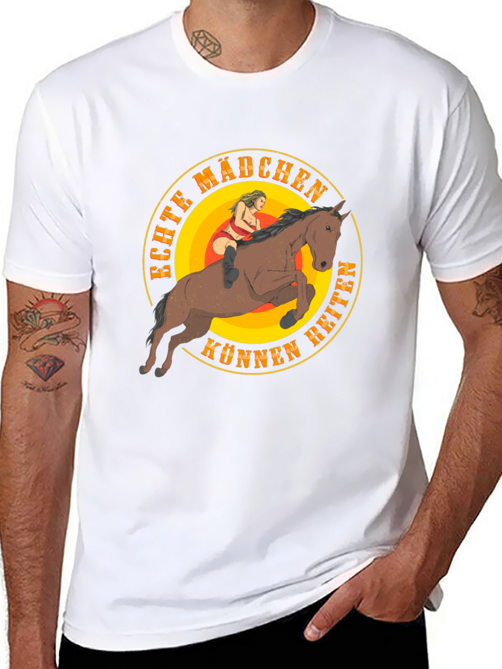 Echte Mädchen Können Reiten Graphic T-Shirt