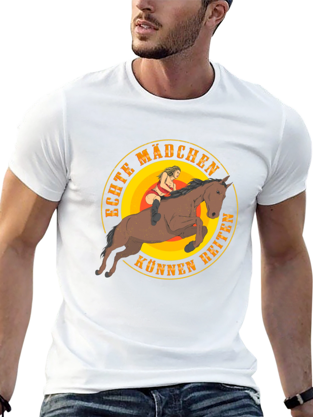 Echte Mädchen Können Reiten Graphic T-Shirt