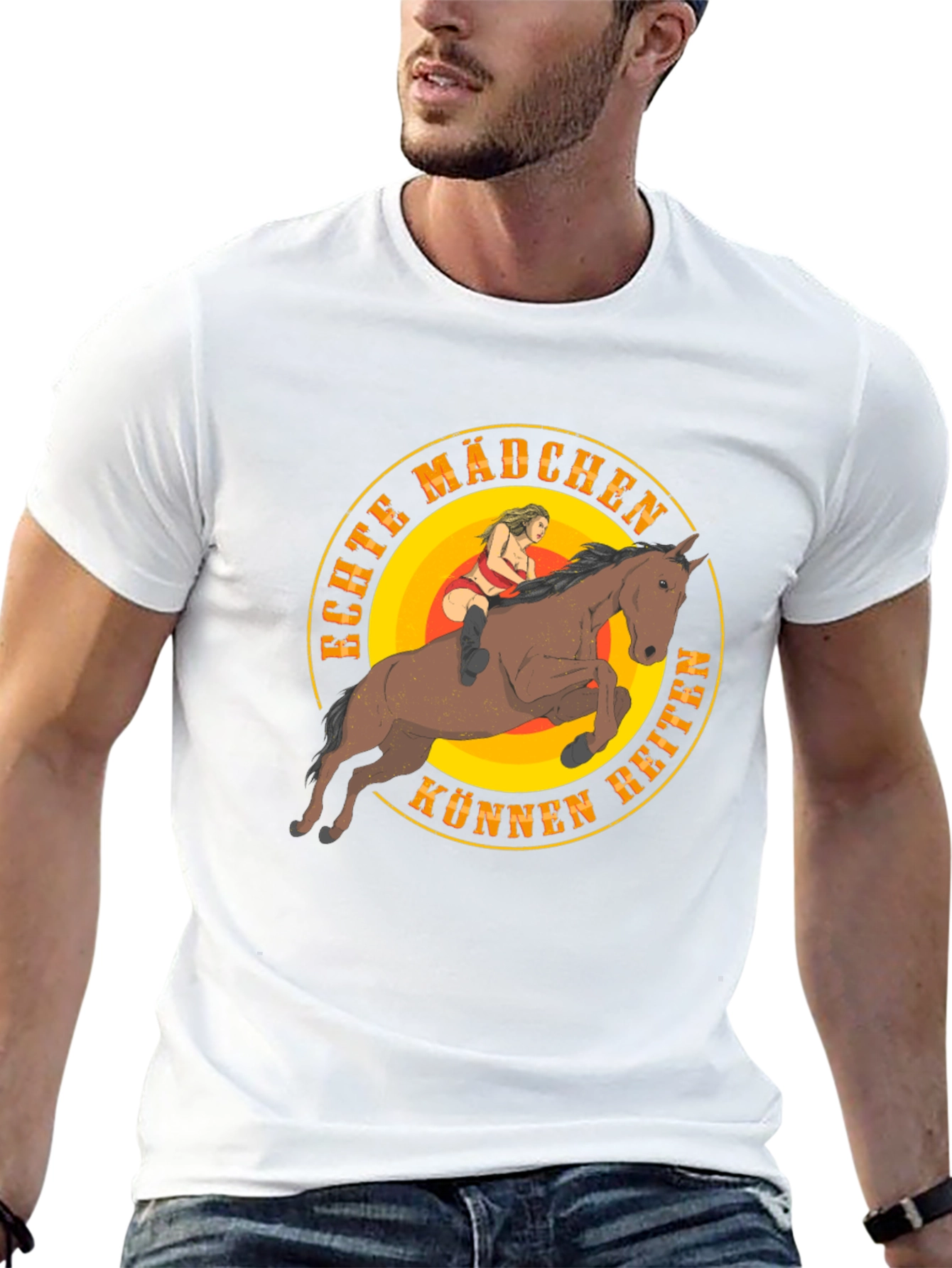 Echte Mädchen Können Reiten Graphic T-Shirt
