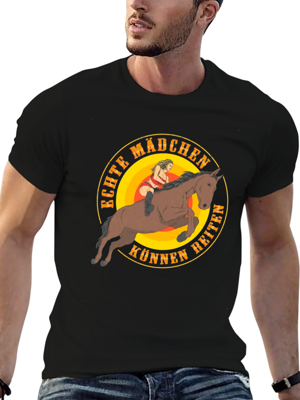 Echte Mädchen Können Reiten Graphic T-Shirt