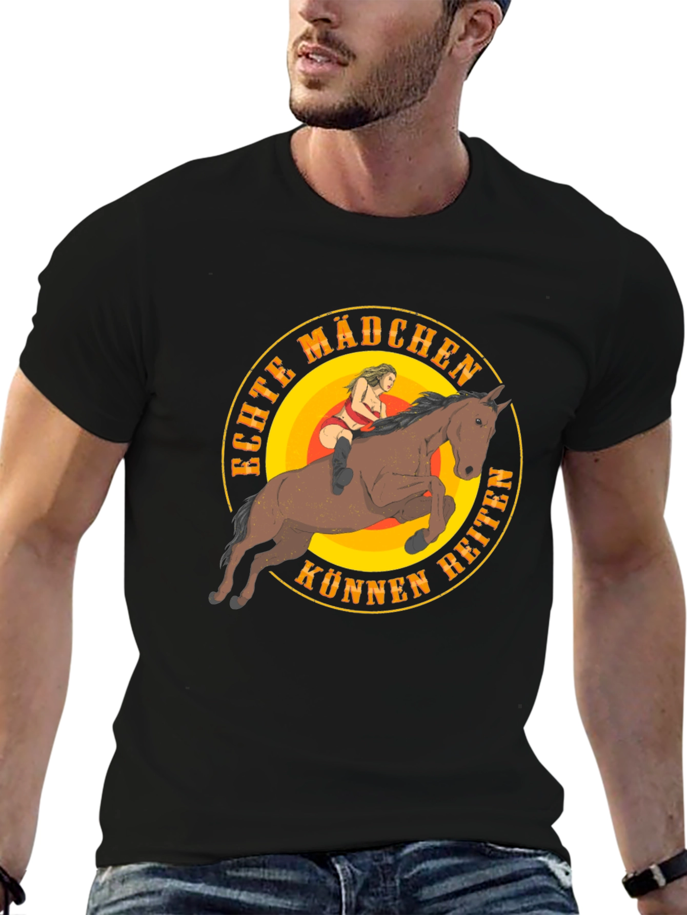 Echte Mädchen Können Reiten Graphic T-Shirt