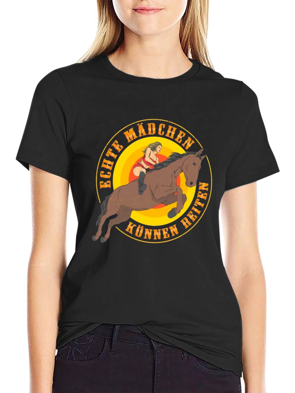 Echte Mädchen Können Reiten Graphic T-Shirt