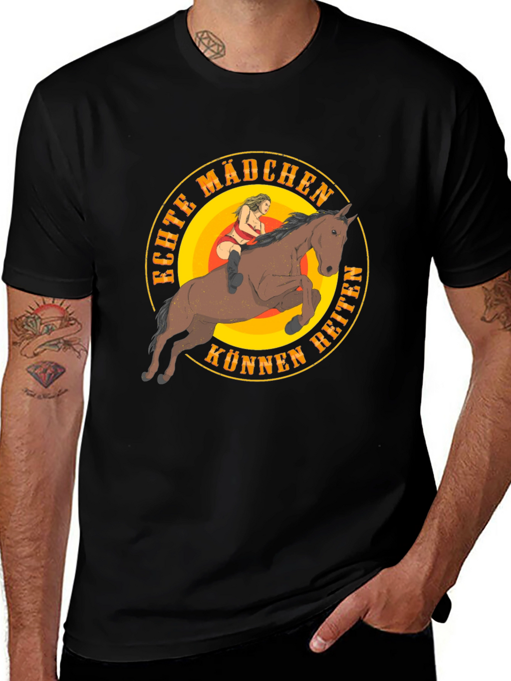 Echte Mädchen Können Reiten Graphic T-Shirt