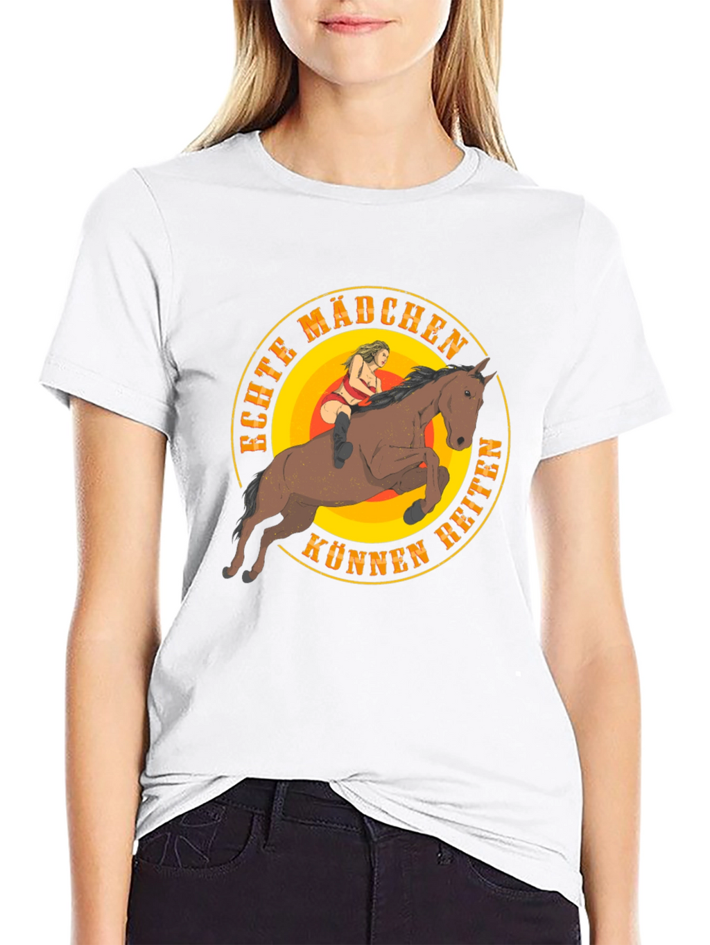Echte Mädchen Können Reiten Graphic T-Shirt