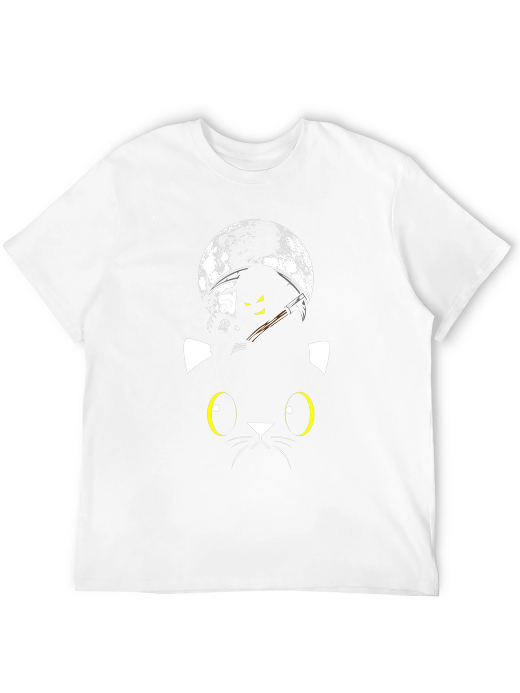 Black Cat Grim Reaper Moon T-Shirt - Halloween Style