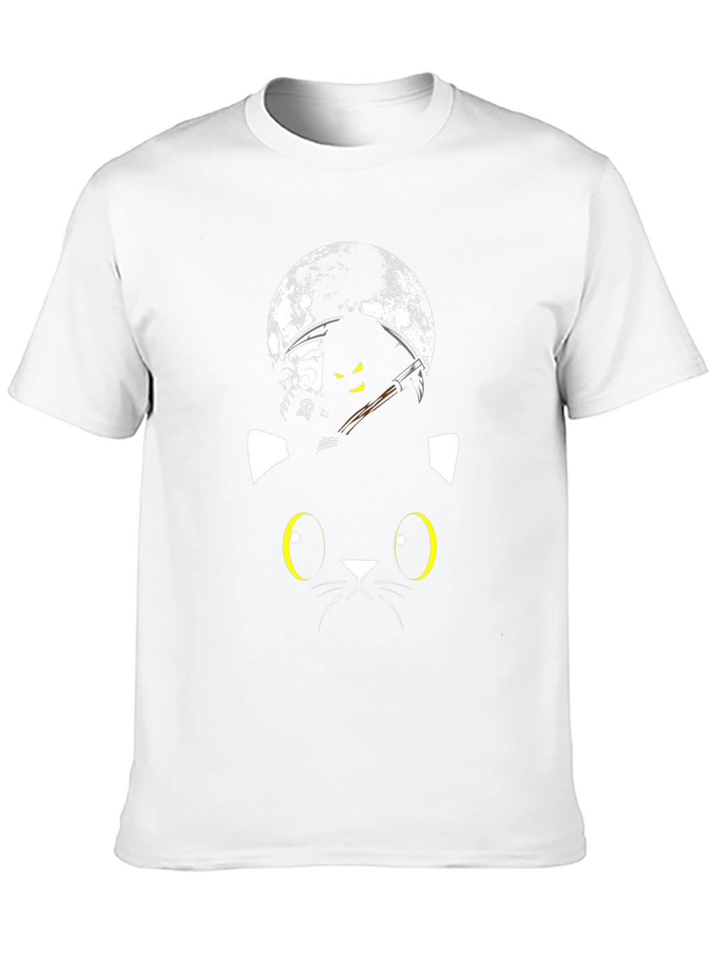 Black Cat Grim Reaper Moon T-Shirt - Halloween Style