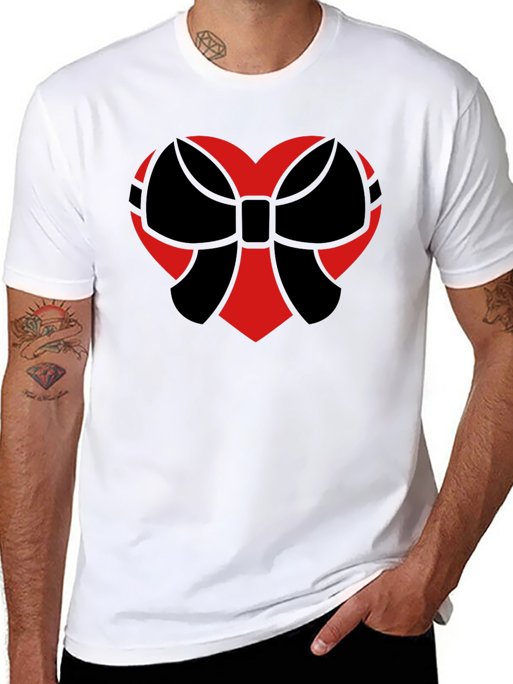 Heart & Bow Graphic Tee - Stylish Casual Wear