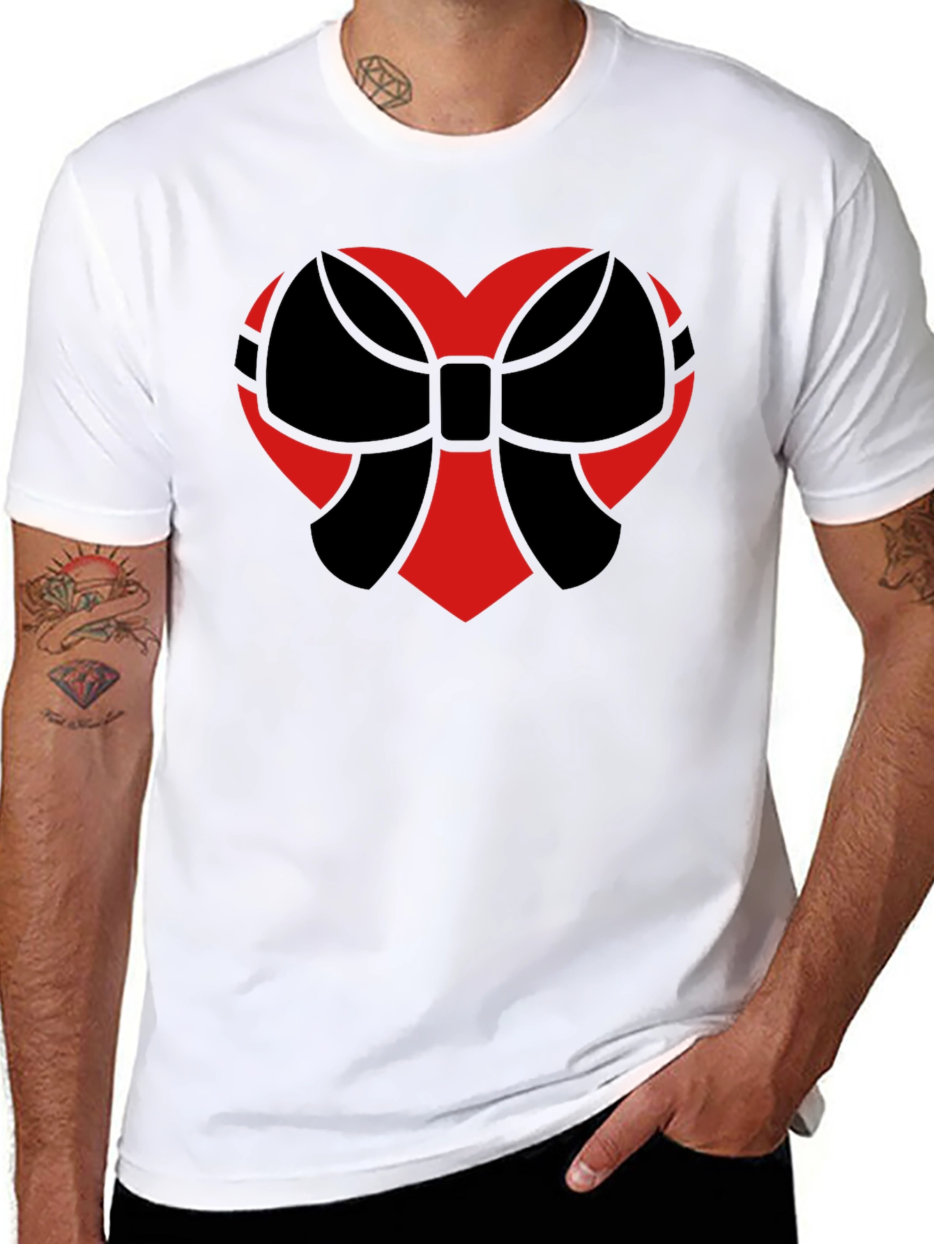 Heart & Bow Graphic Tee - Stylish Casual Wear