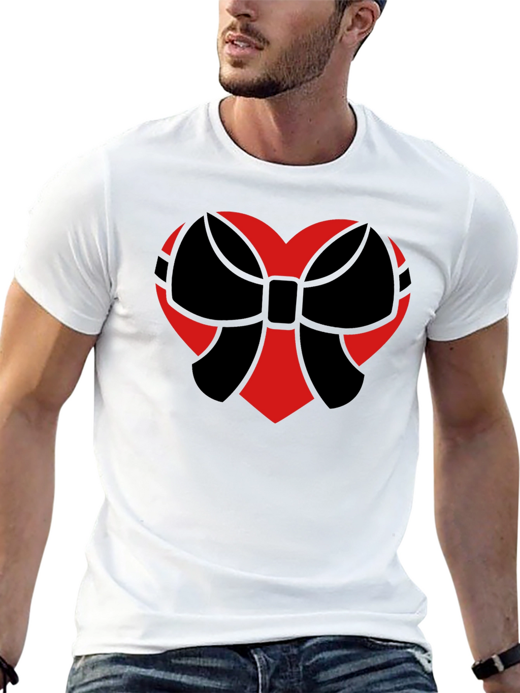 Heart & Bow Graphic Tee - Stylish Casual Wear