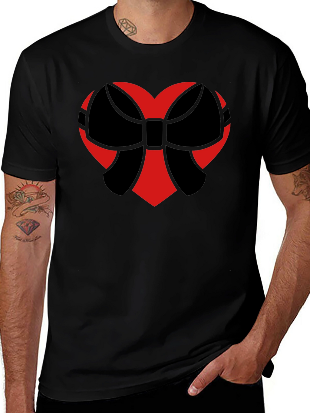 Heart & Bow Graphic Tee - Stylish Casual Wear