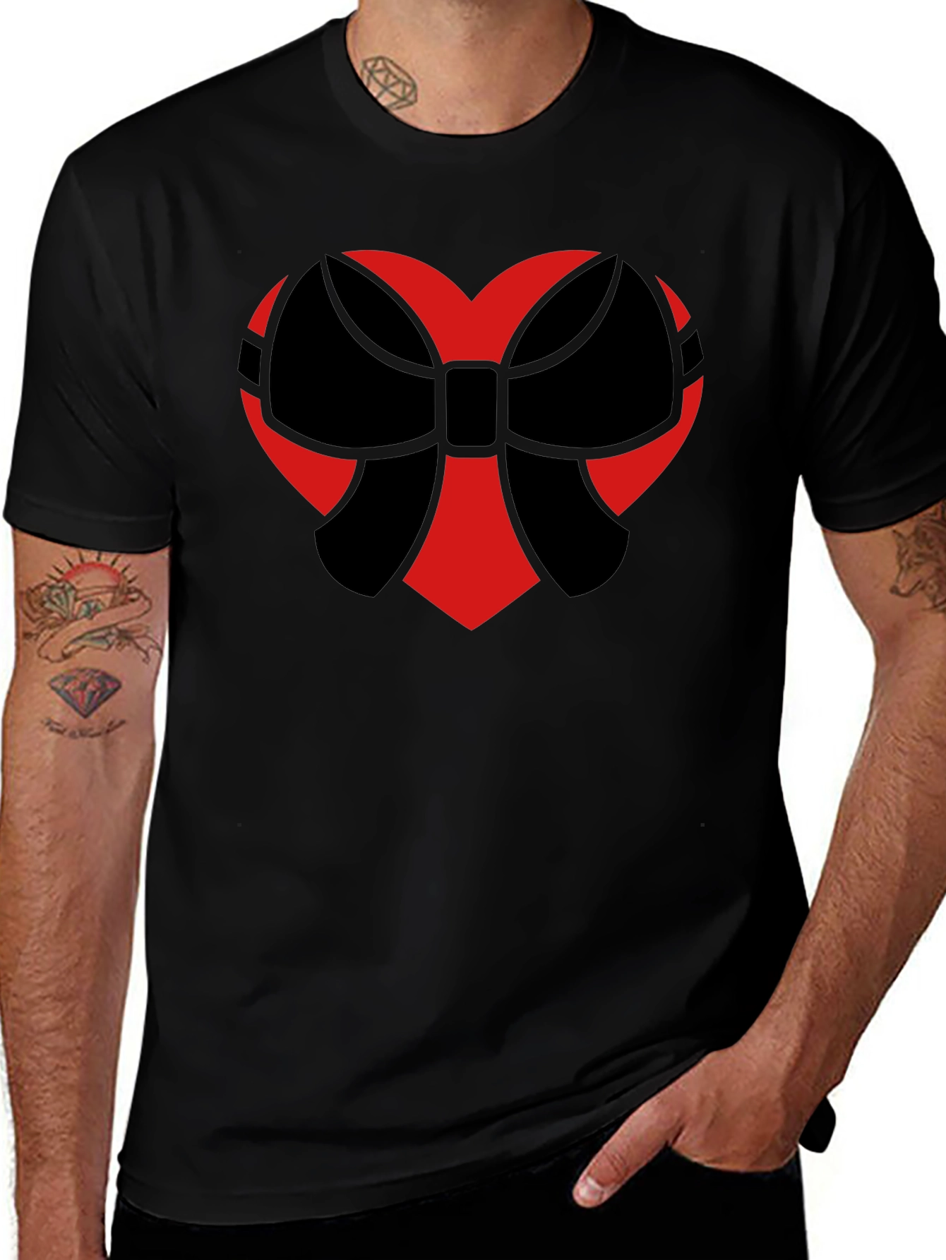 Heart & Bow Graphic Tee - Stylish Casual Wear